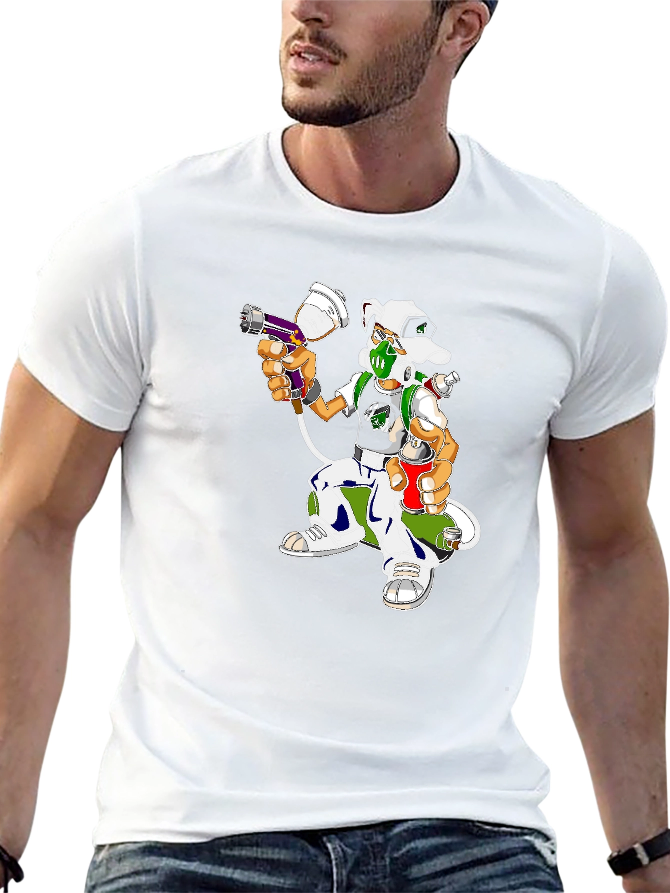 Urban Graffiti Artist Dog Graphic Tee