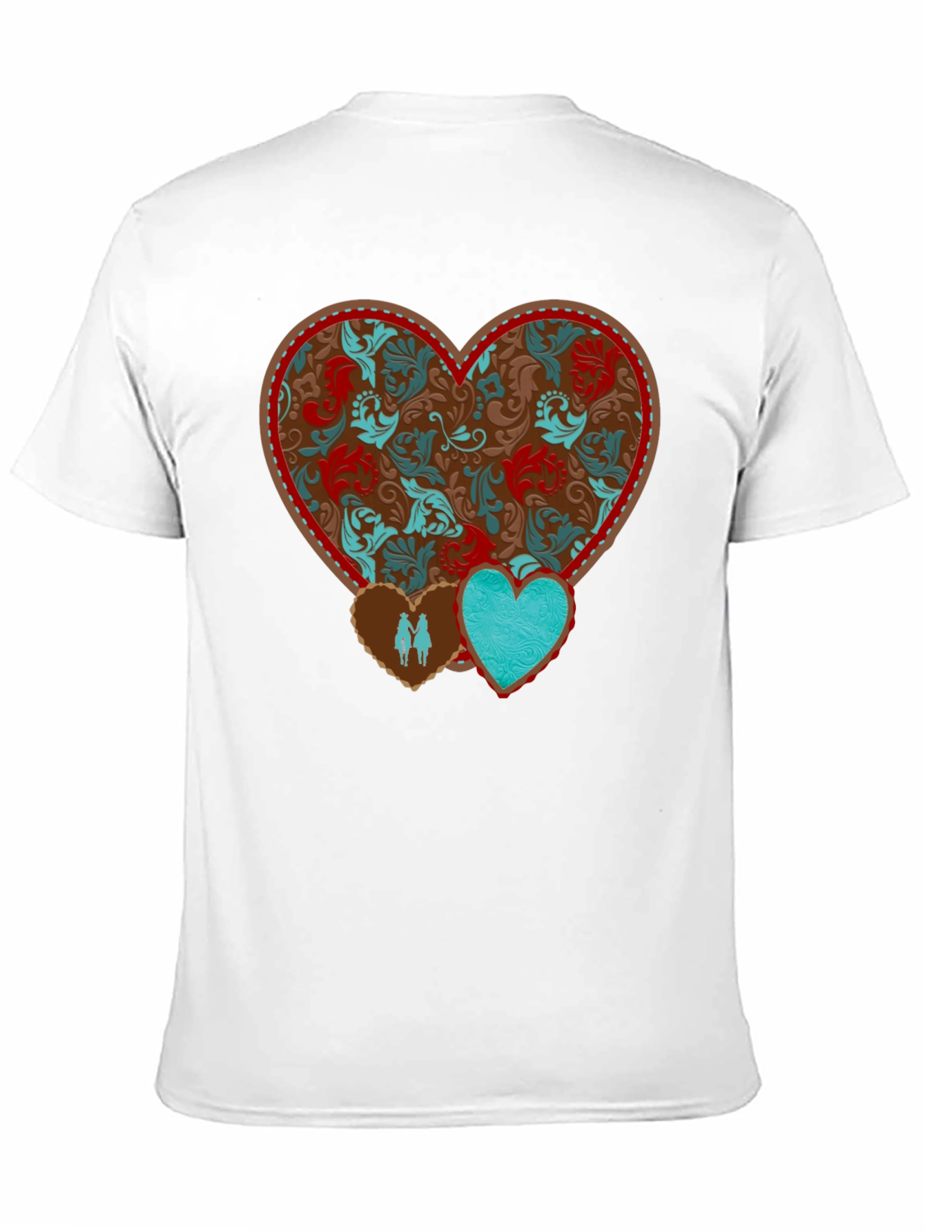 Heart Patterned Graphic Tee