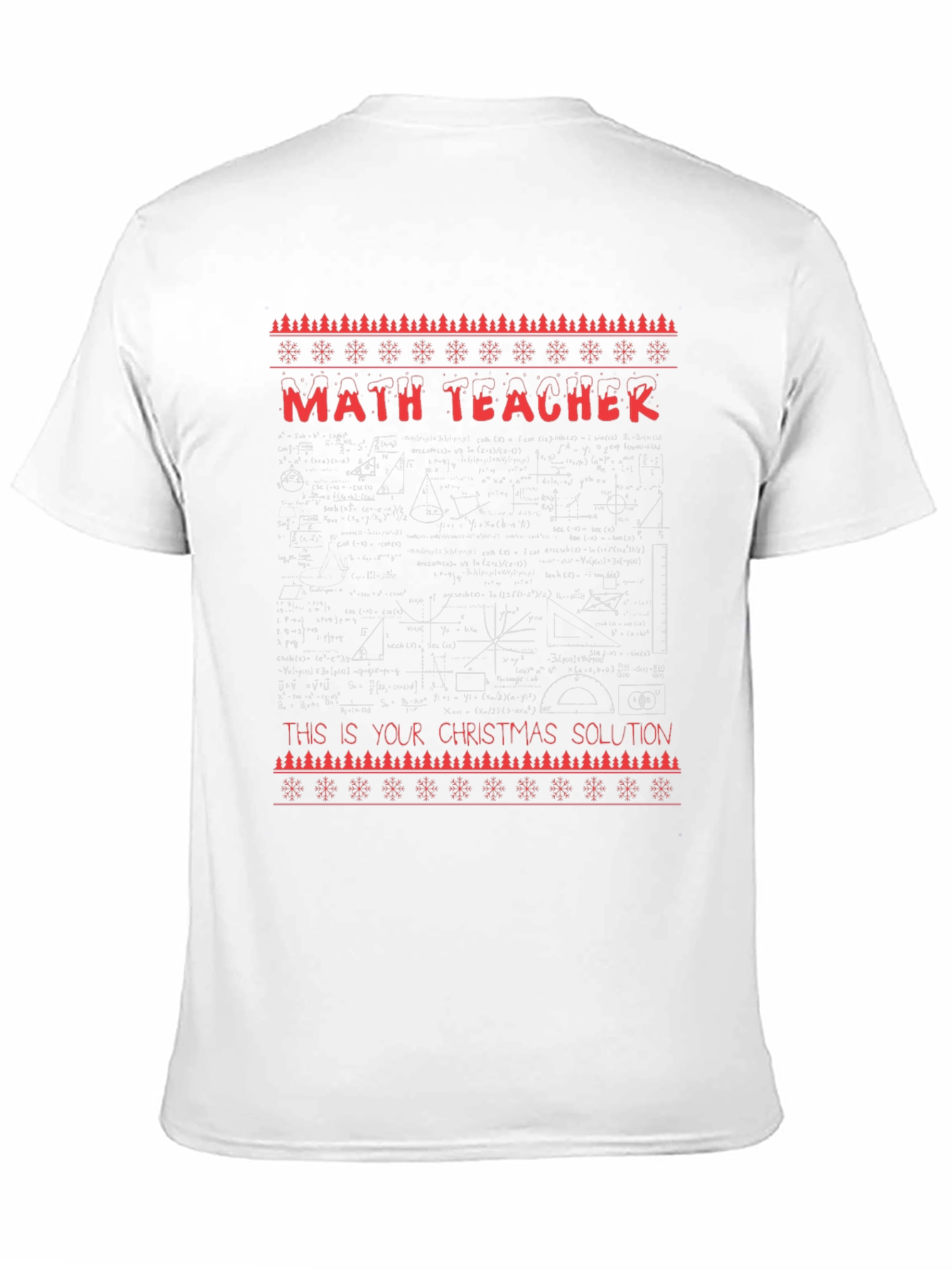 Math Teacher Christmas Solution Tee