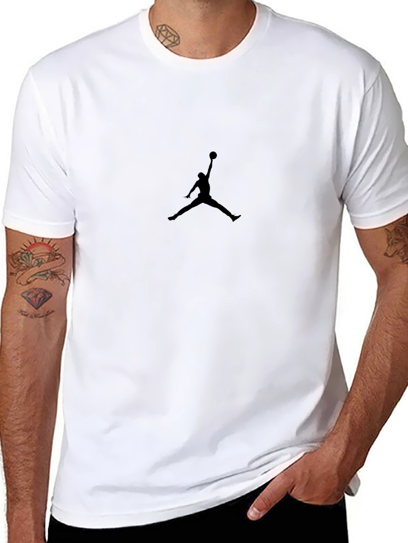 Mens Black T-Shirt with Jumpman Logo