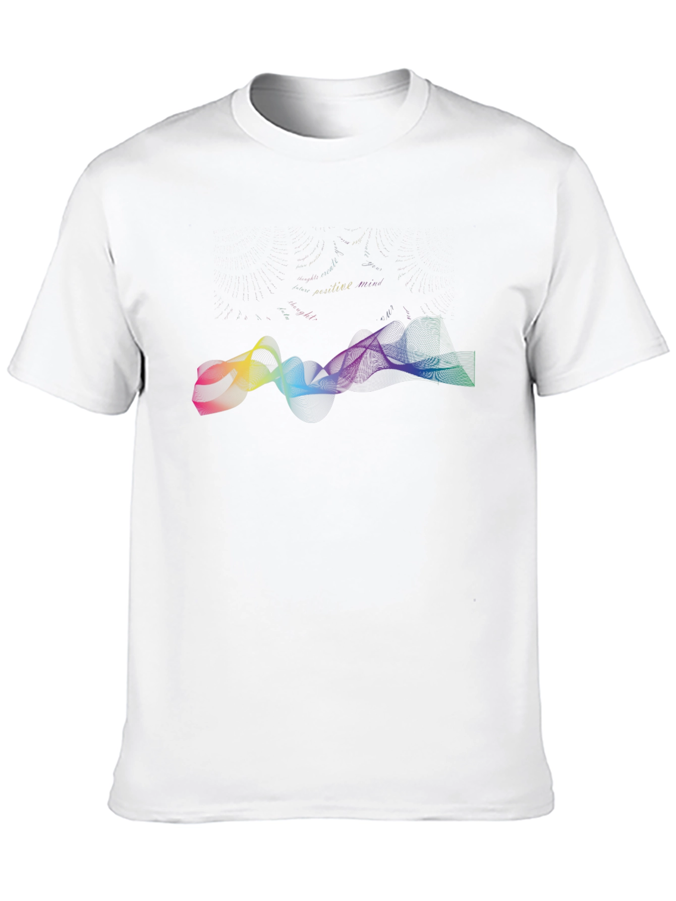 Vibrant Wave Graphic Black T-Shirt