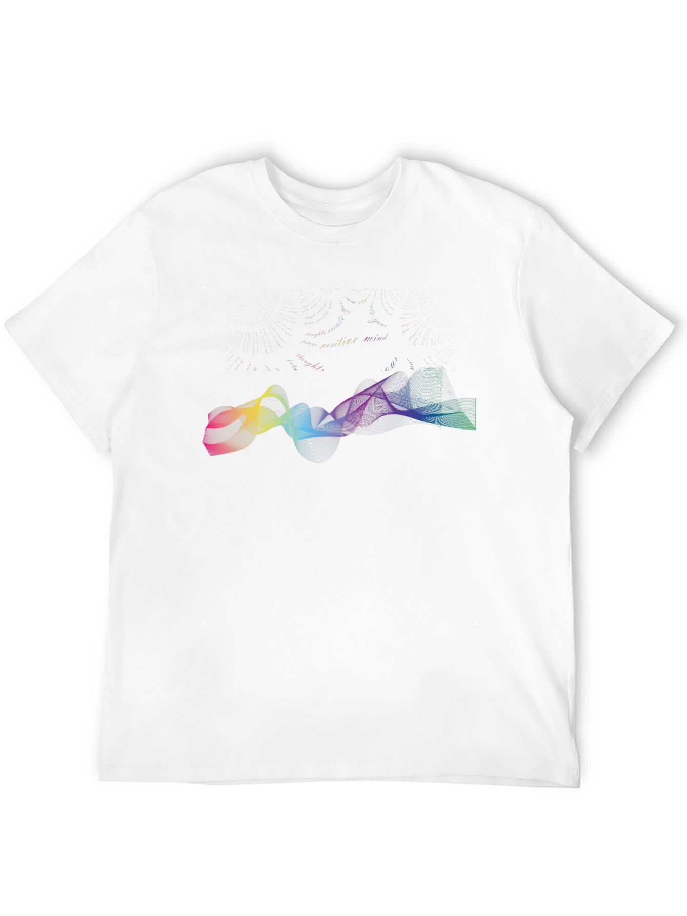 Vibrant Wave Graphic Black T-Shirt