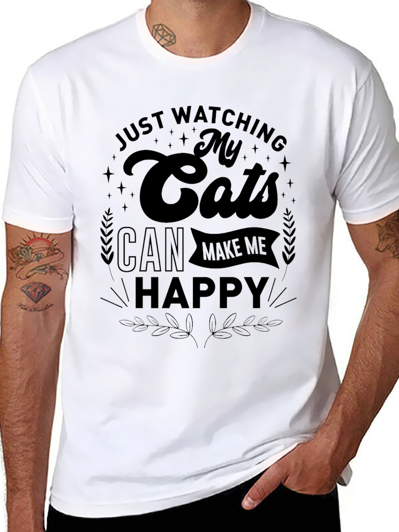 Cats Make Me Happy T-Shirt