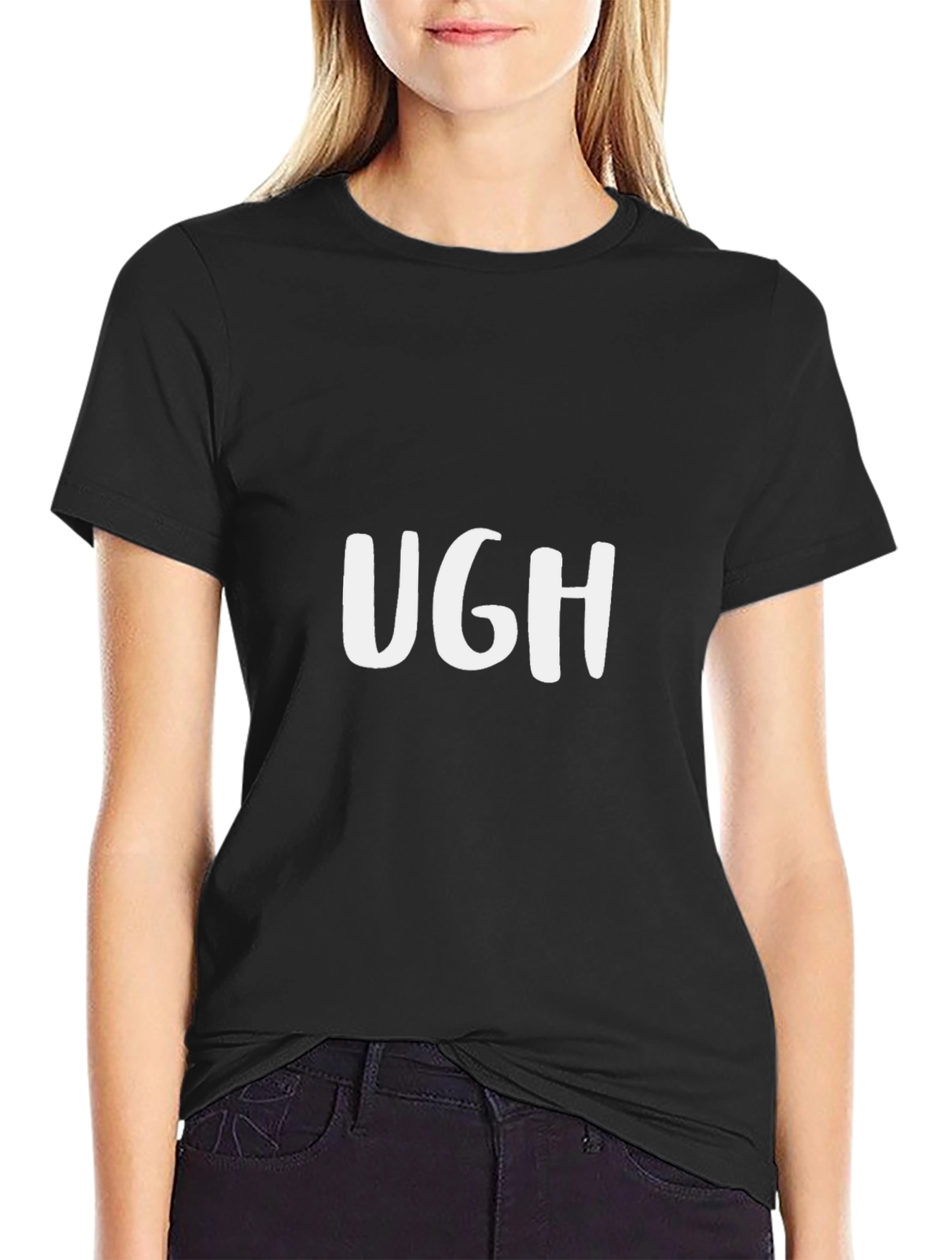 Ugh Graphic Tee - Mens Black T-Shirt