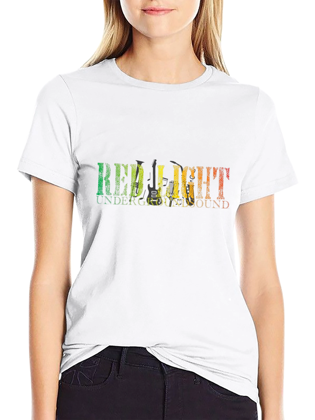 Red Light Underground Sound Graphic T-Shirt