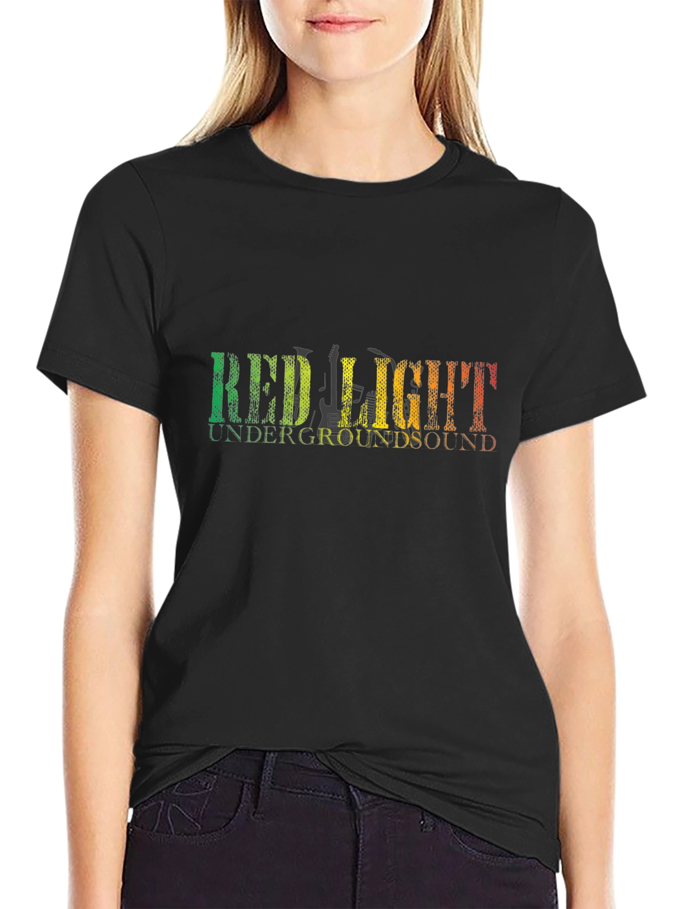 Red Light Underground Sound Graphic T-Shirt