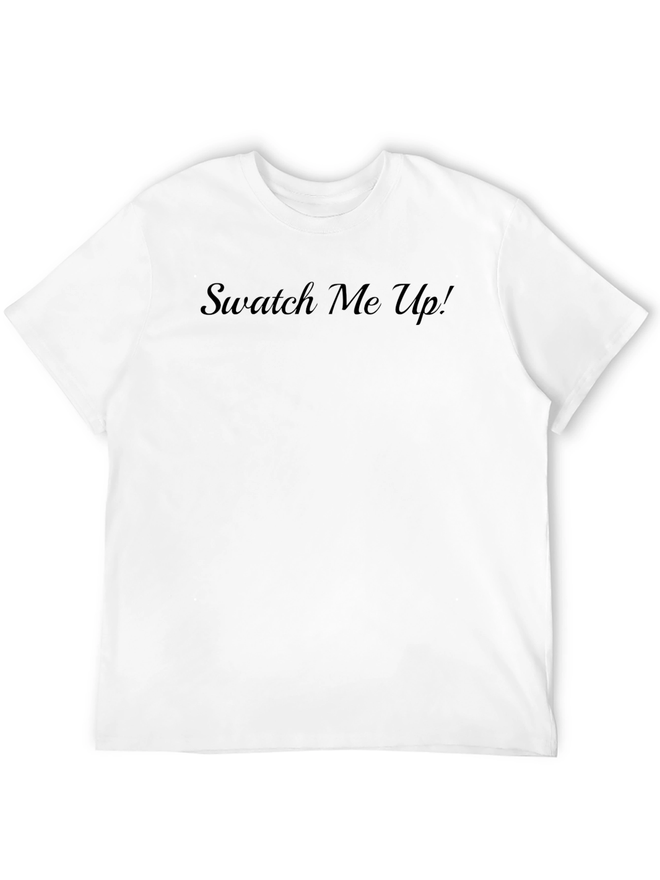 Swatch Me Up! Black Casual Crew Neck T-Shirt