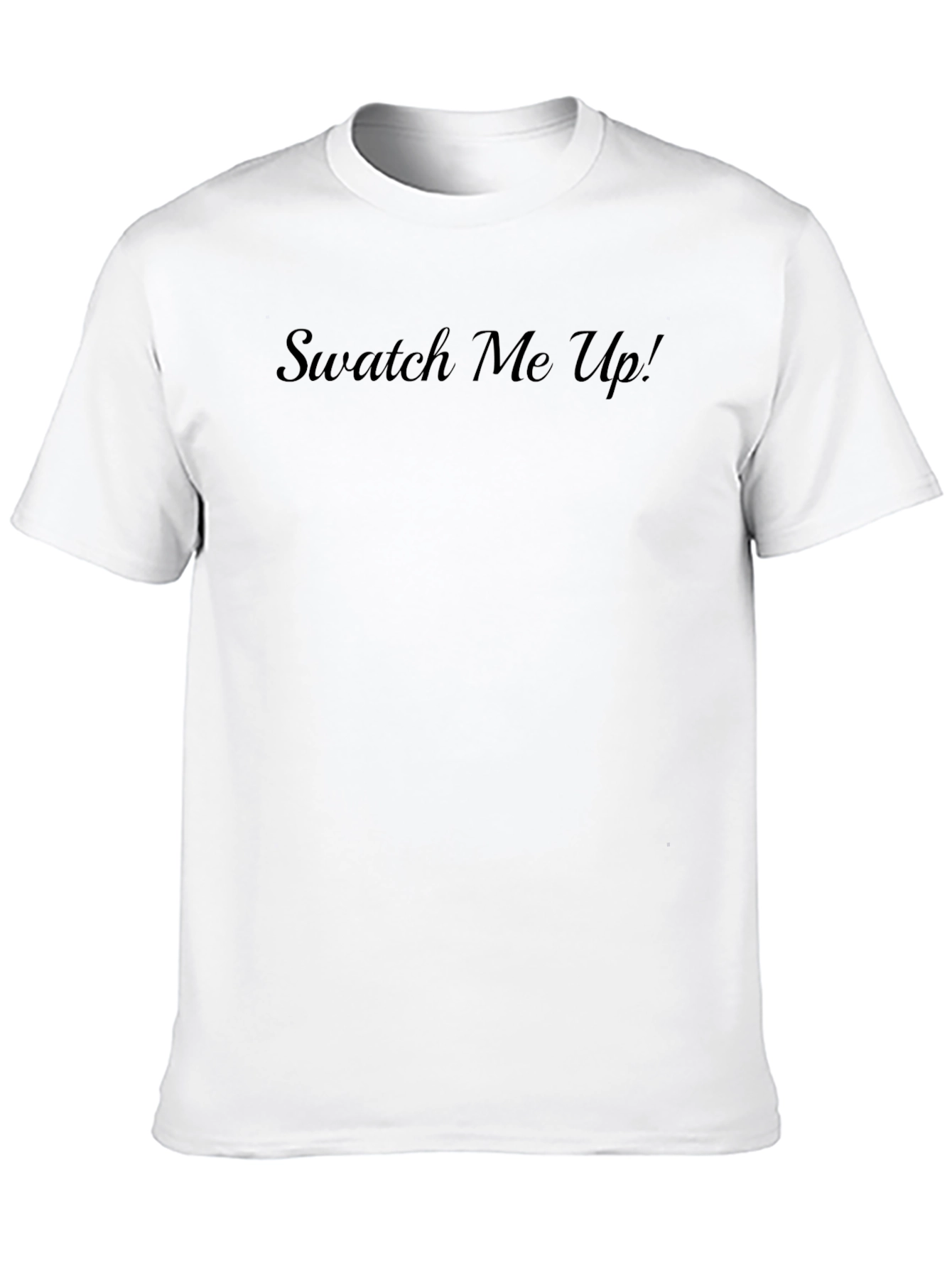 Swatch Me Up! Black Casual Crew Neck T-Shirt