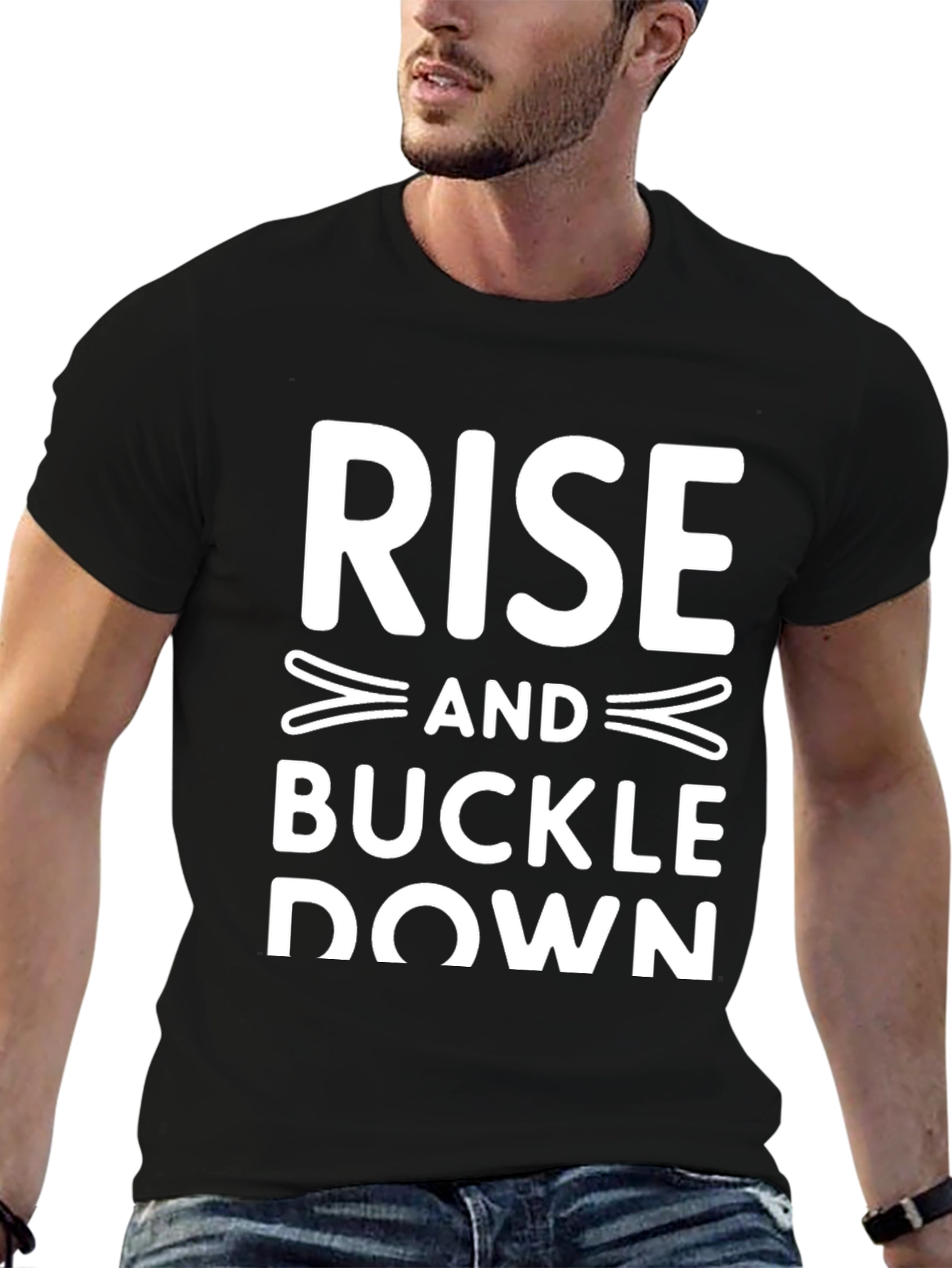 Rise and Buckle Down Graphic Tee - Black