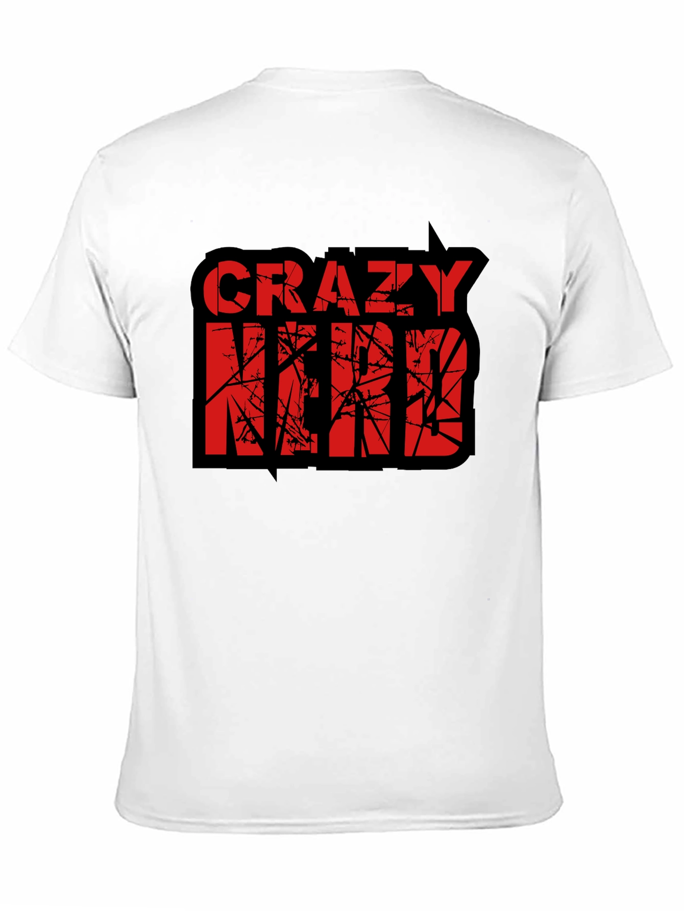Crazy Nerd Graphic T-Shirt - Black Cotton Tee