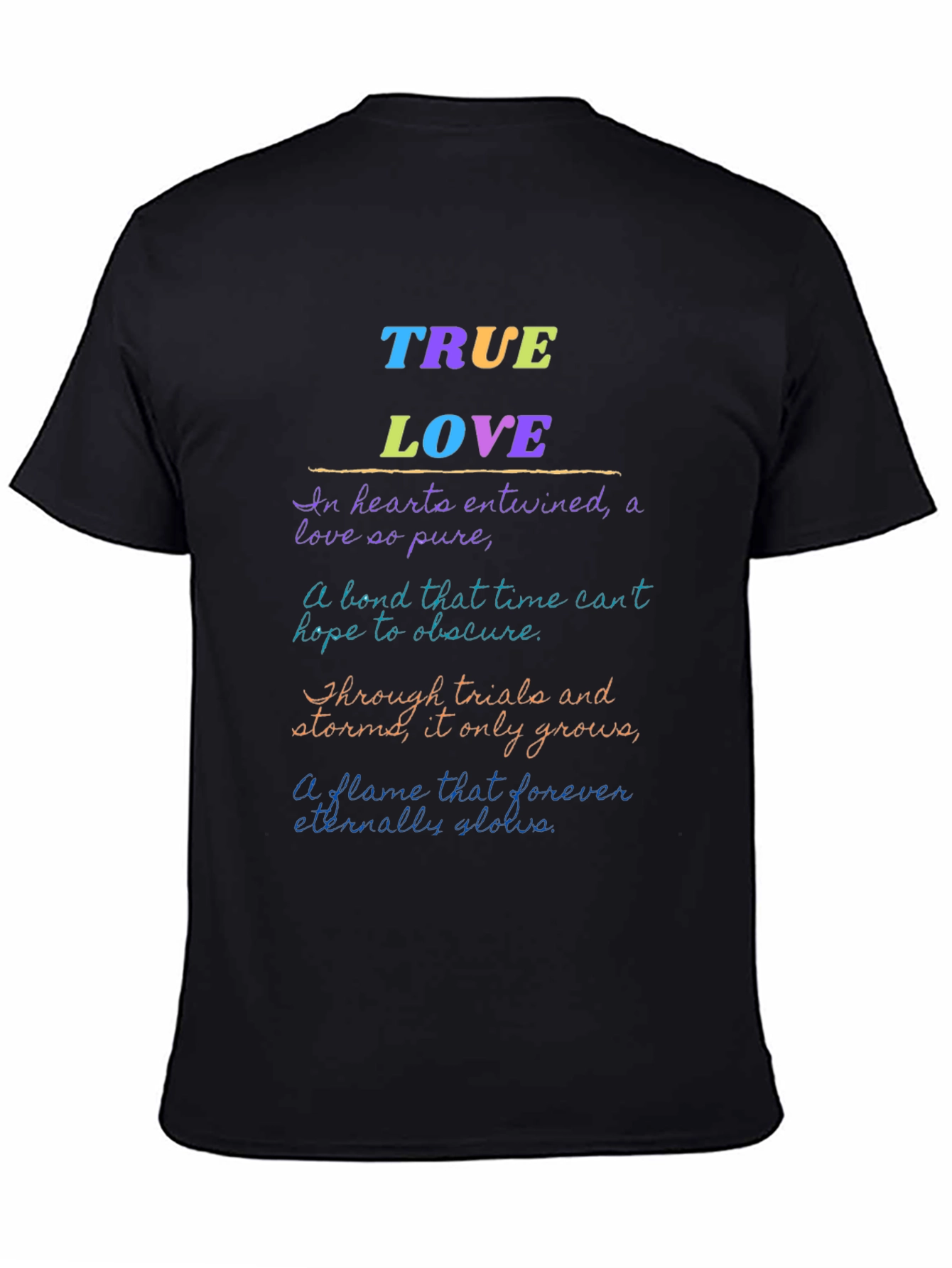 True Love Poem Graphic Tee - Soft Cotton Blend