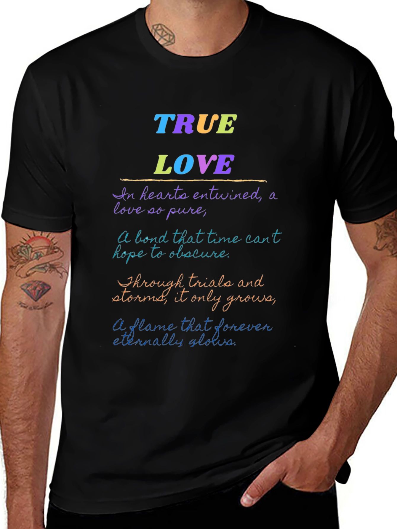 True Love Poem Graphic Tee - Soft Cotton Blend