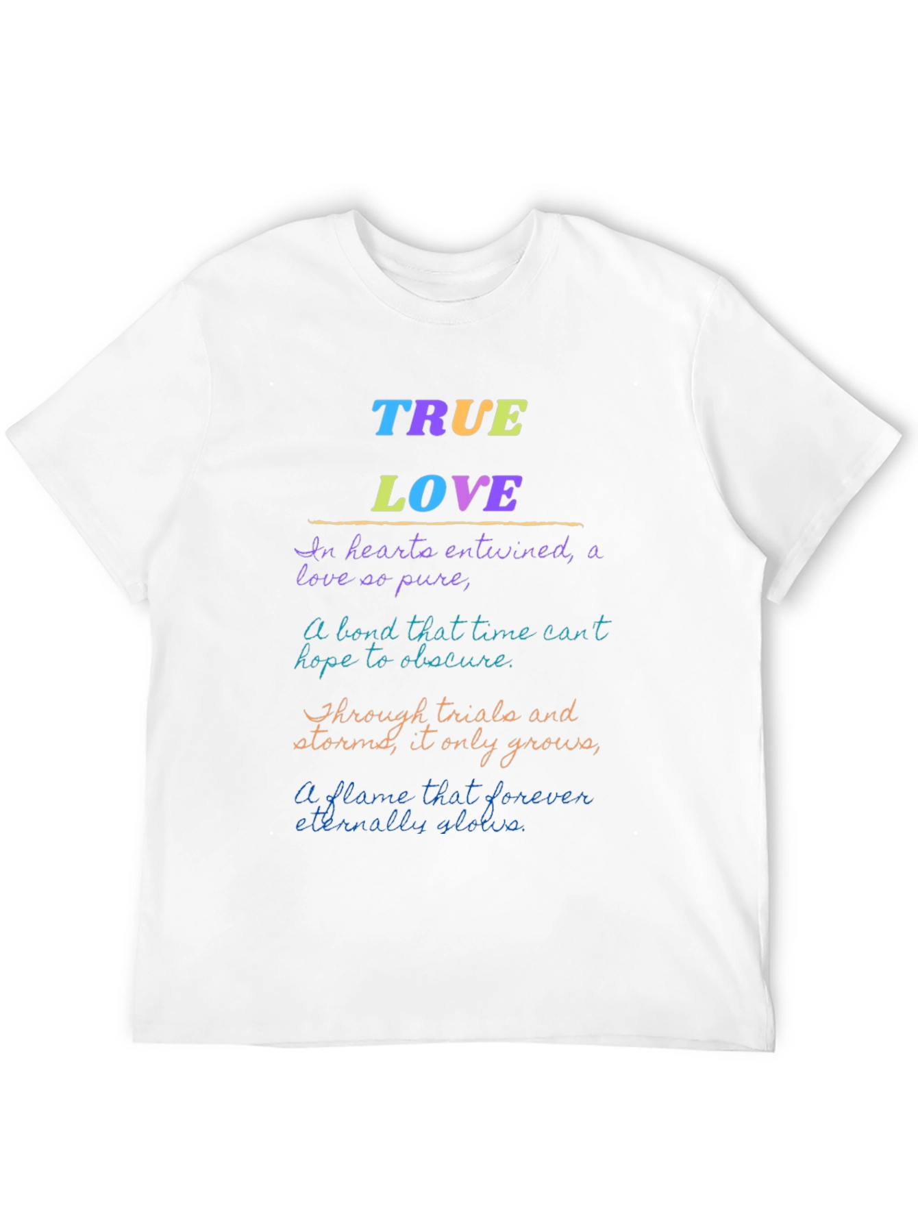 True Love Poem Graphic Tee - Soft Cotton Blend
