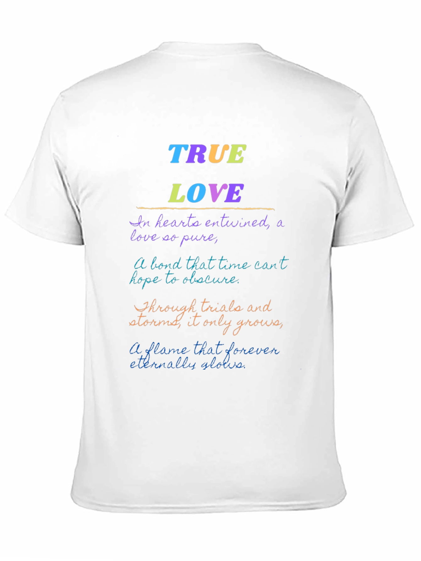 True Love Poem Graphic Tee - Soft Cotton Blend