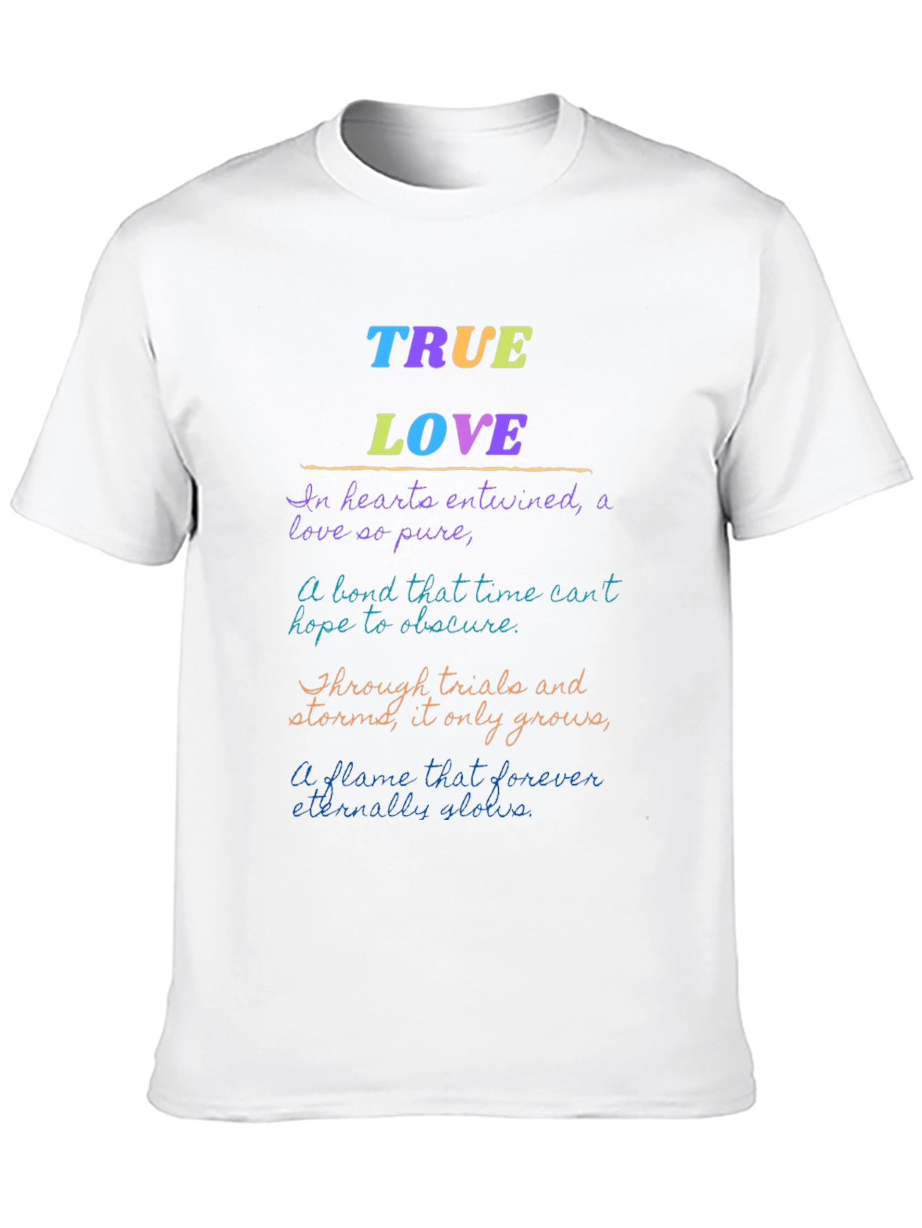 True Love Poem Graphic Tee - Soft Cotton Blend
