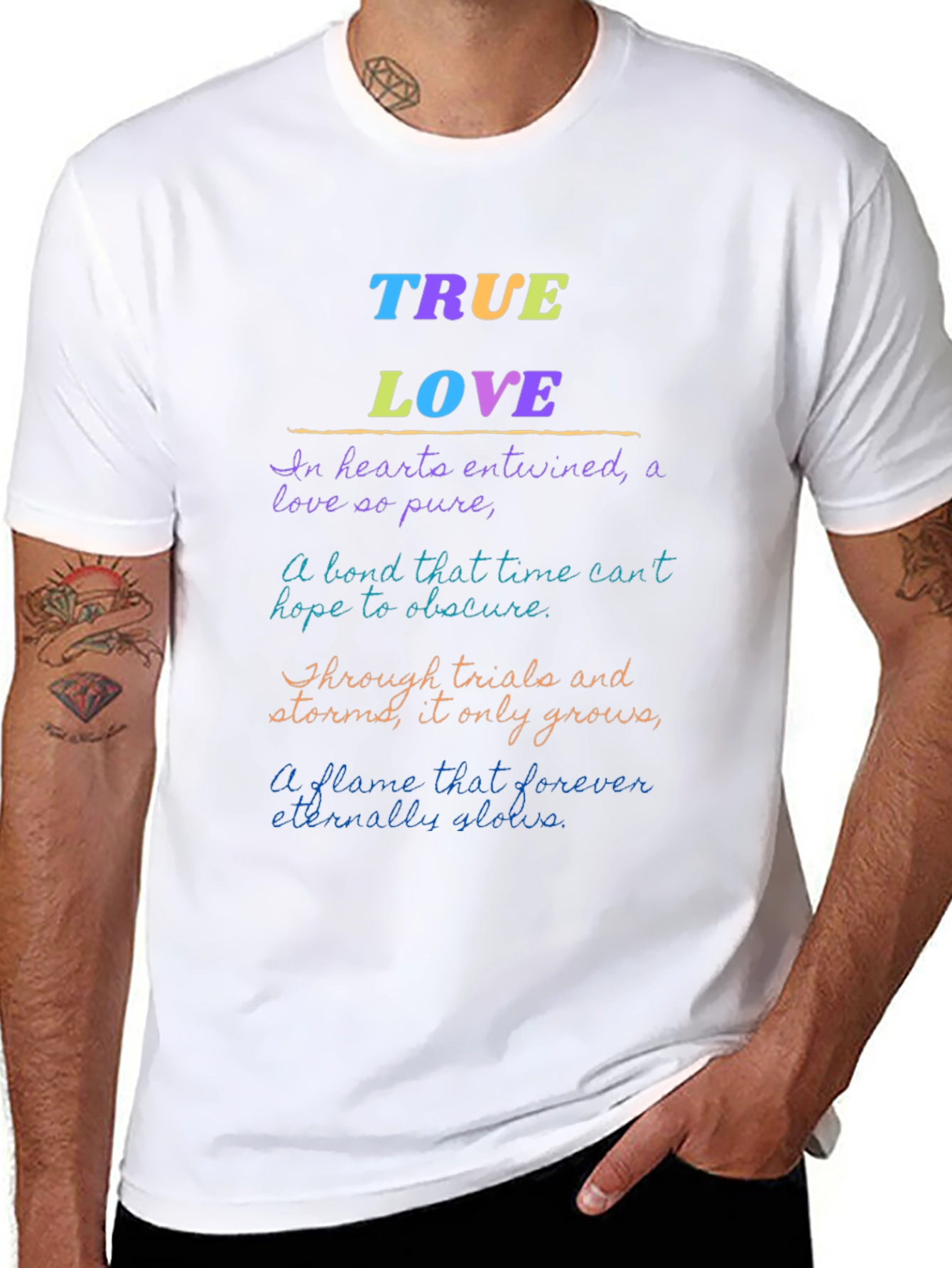 True Love Poem Graphic Tee - Soft Cotton Blend
