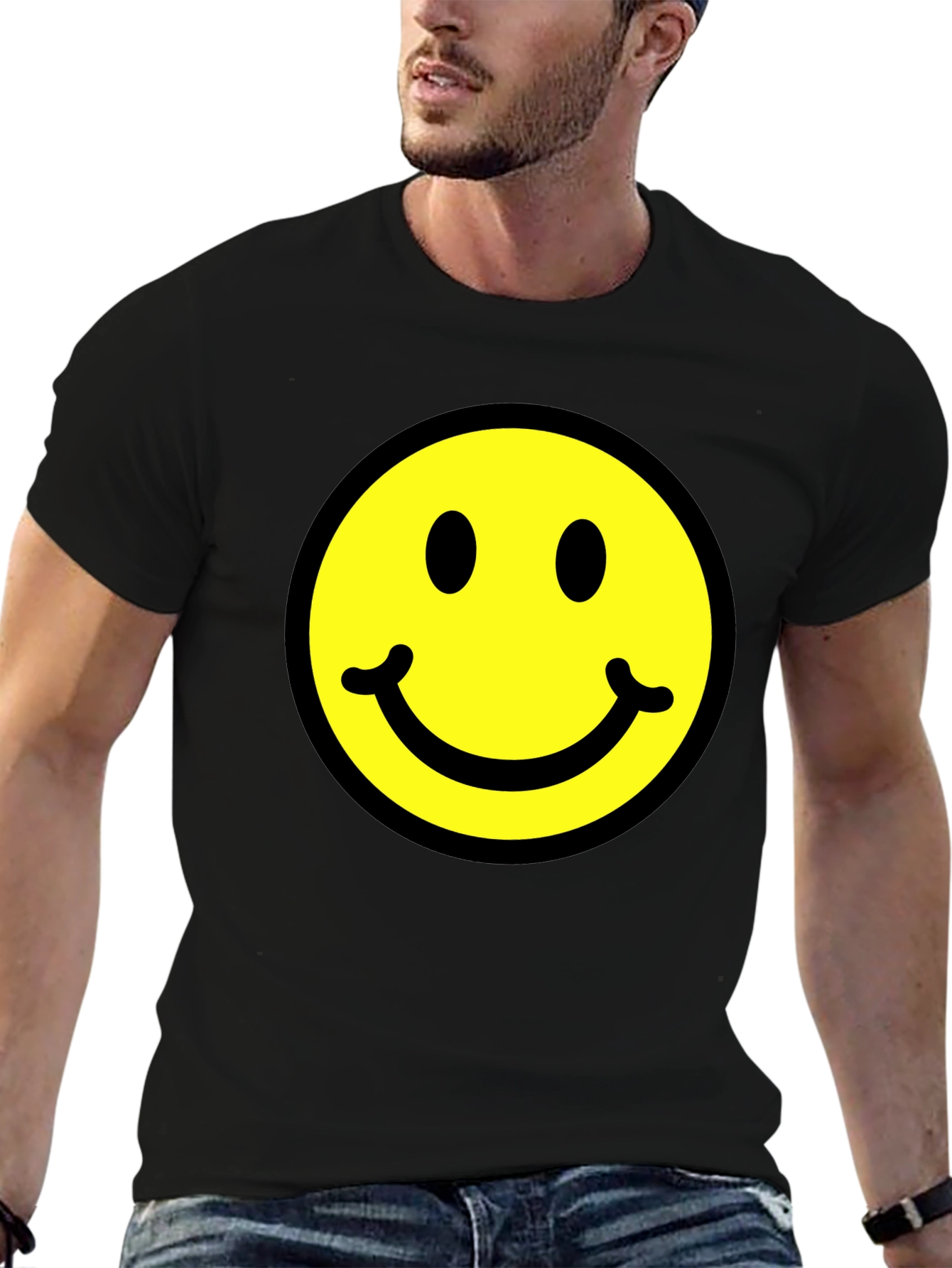 Classic Smiley Face Black T-Shirt