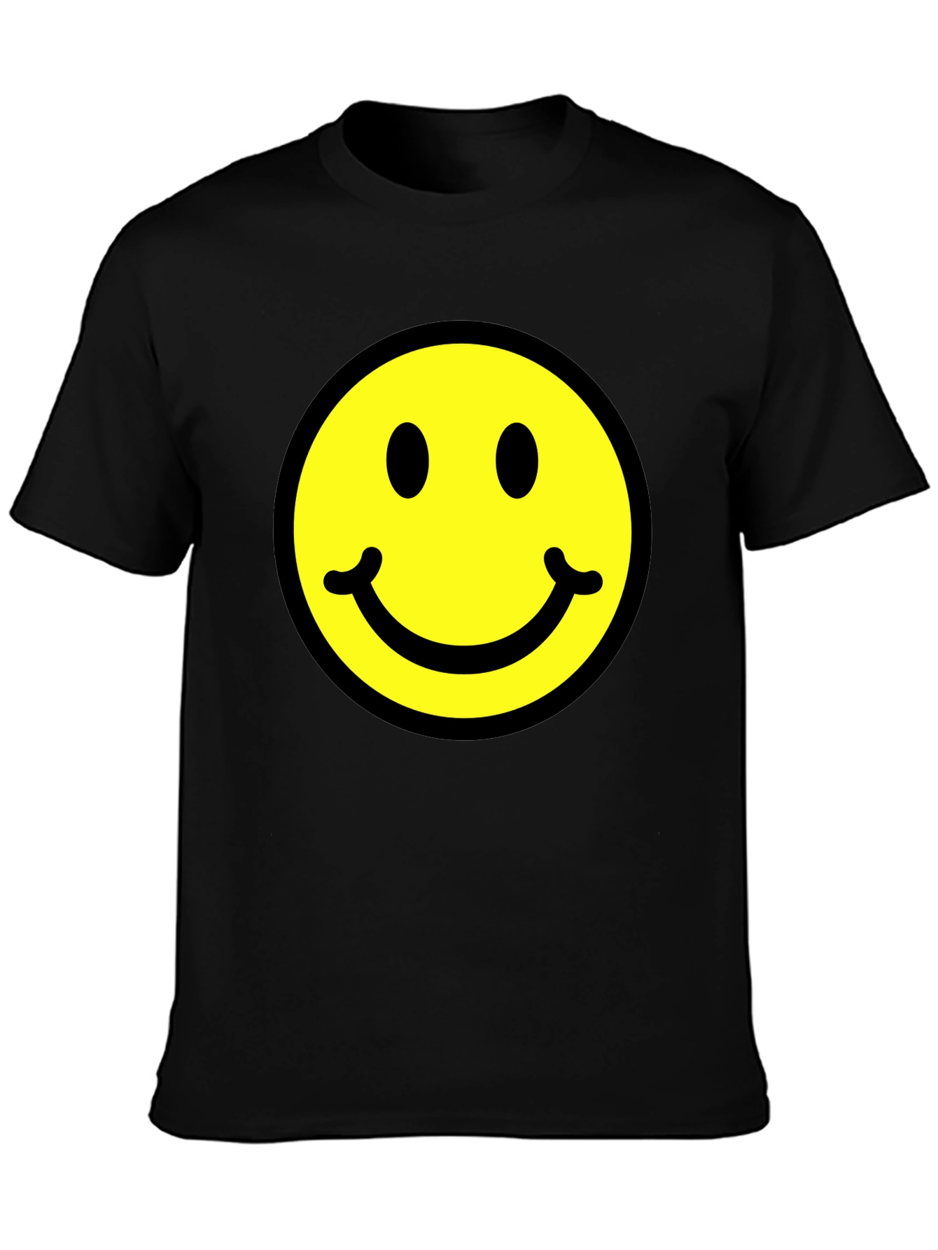 Classic Smiley Face Black T-Shirt