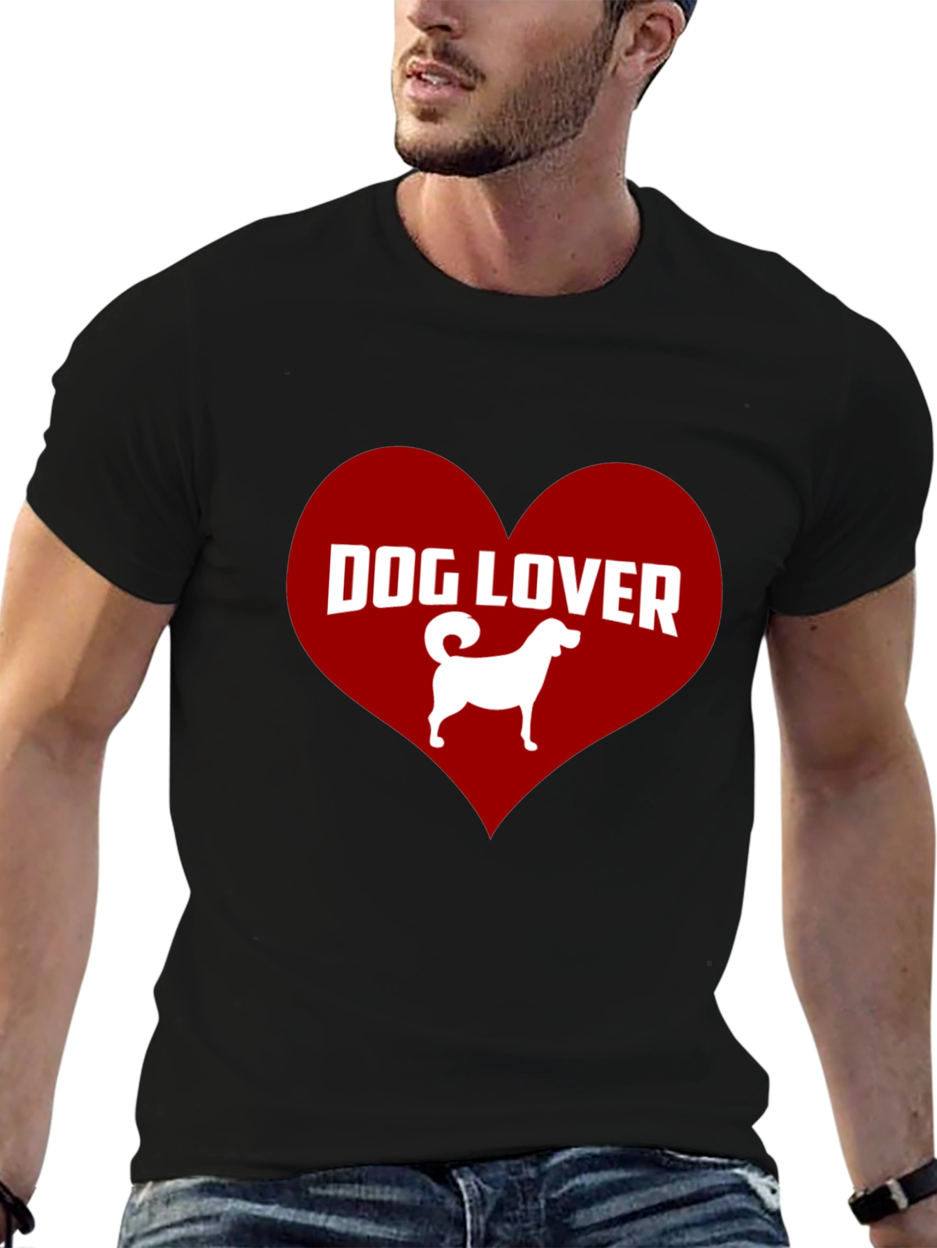 Dog Lover Graphic Tee - Heart Design