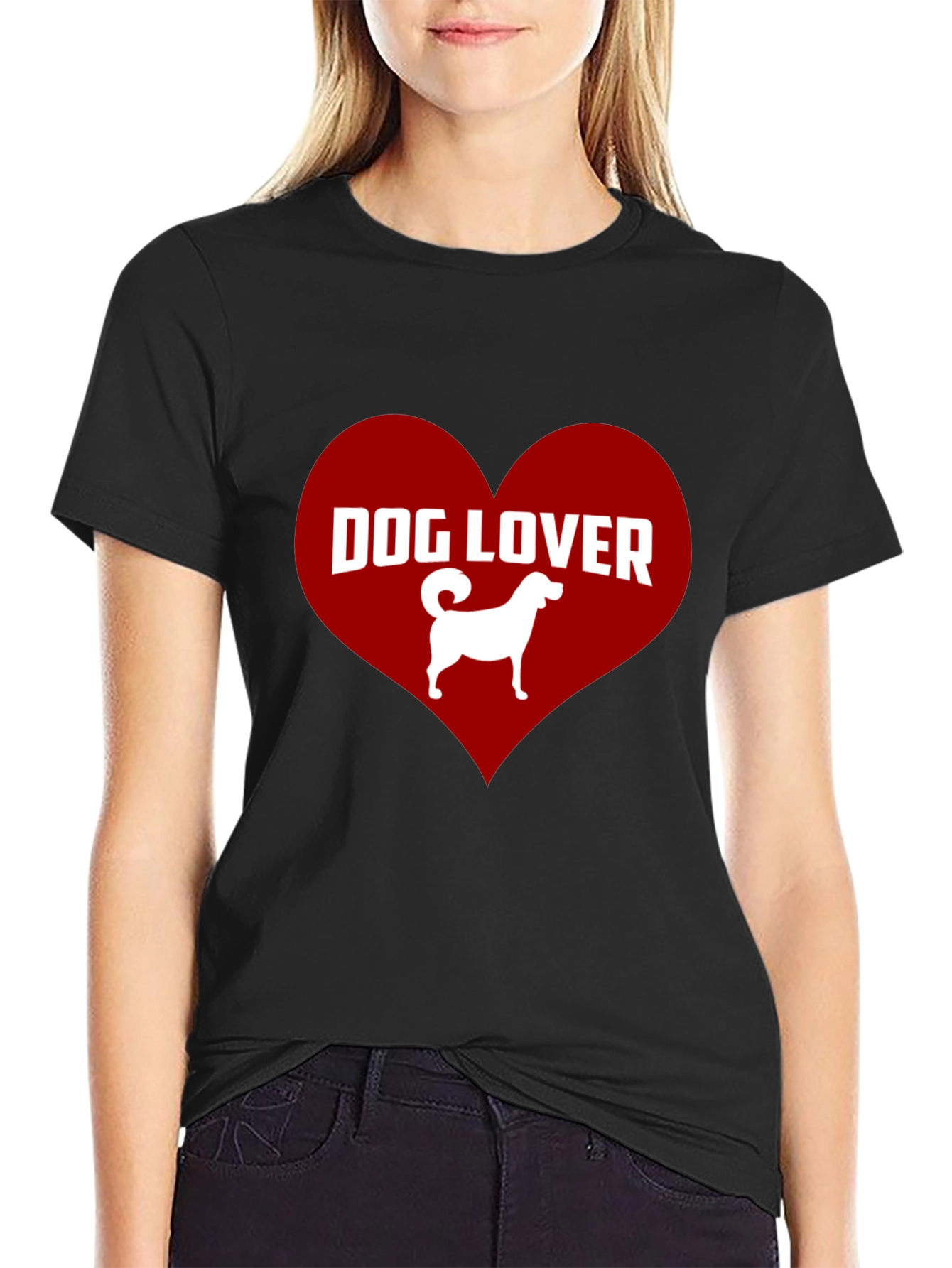 Dog Lover Graphic Tee - Heart Design