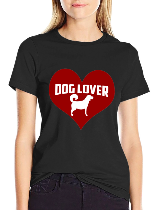 Dog Lover Graphic Tee - Heart Design