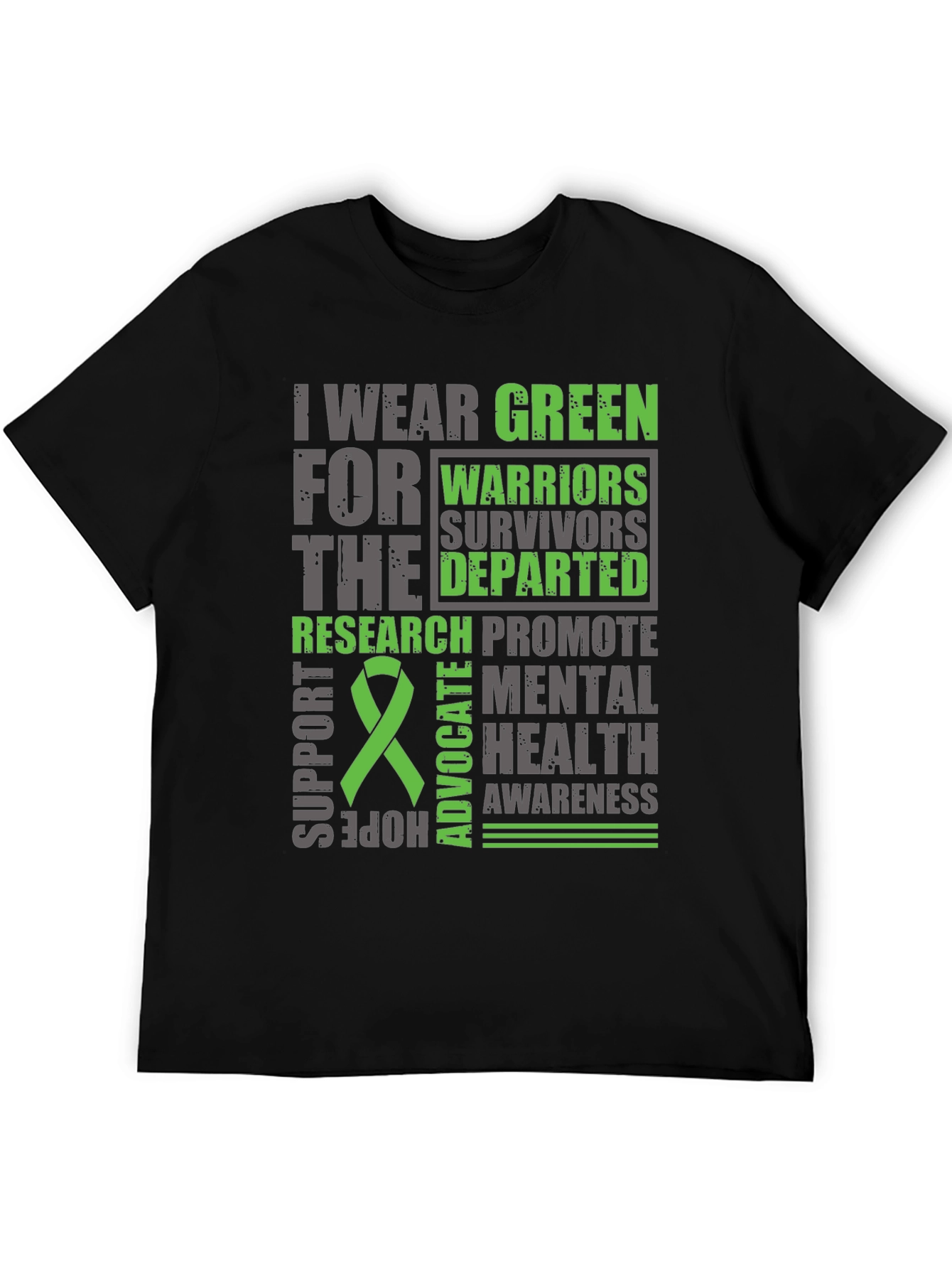 I Wear Green Mental Health Awareness T-Shirt