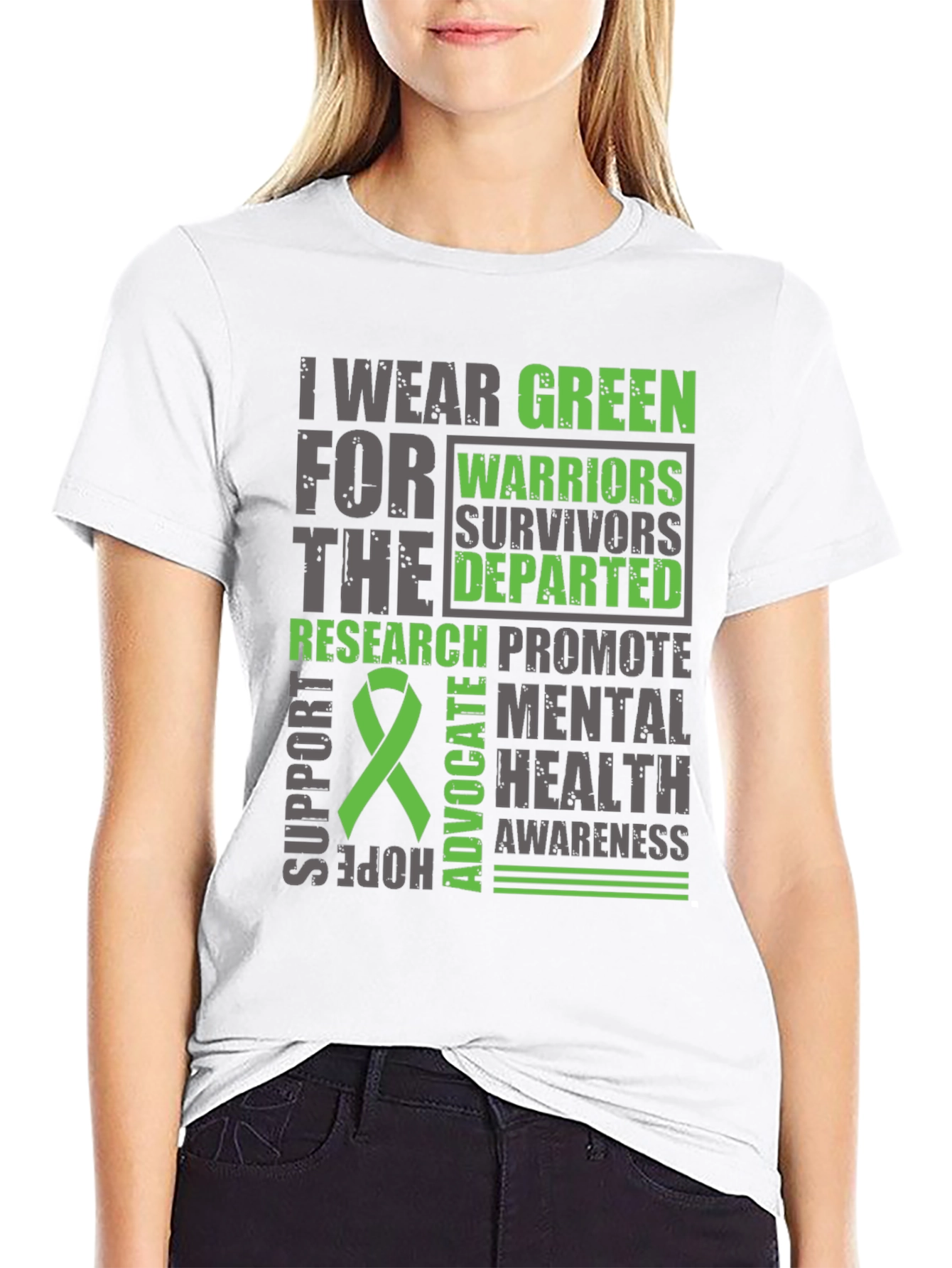I Wear Green Mental Health Awareness T-Shirt