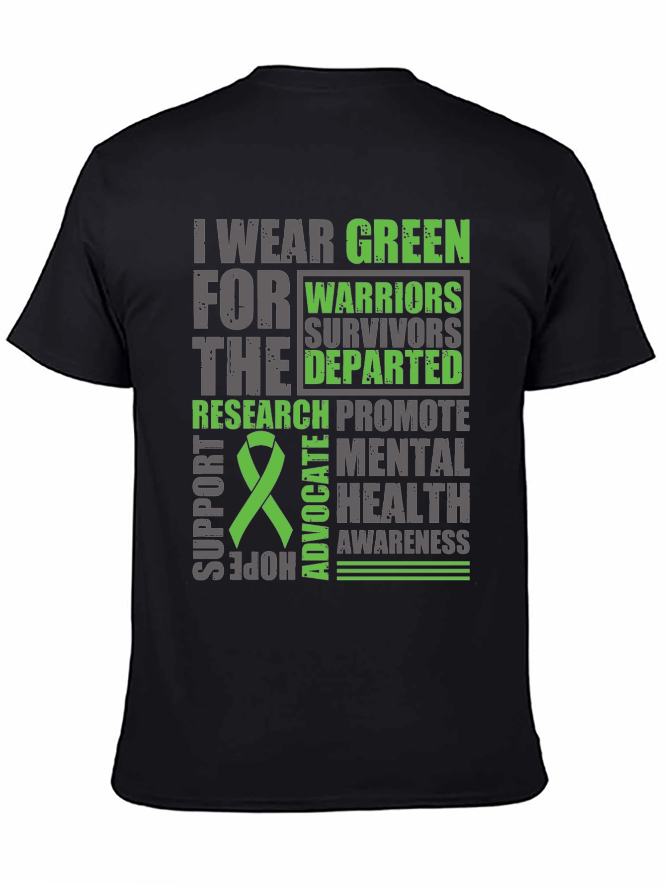 I Wear Green Mental Health Awareness T-Shirt