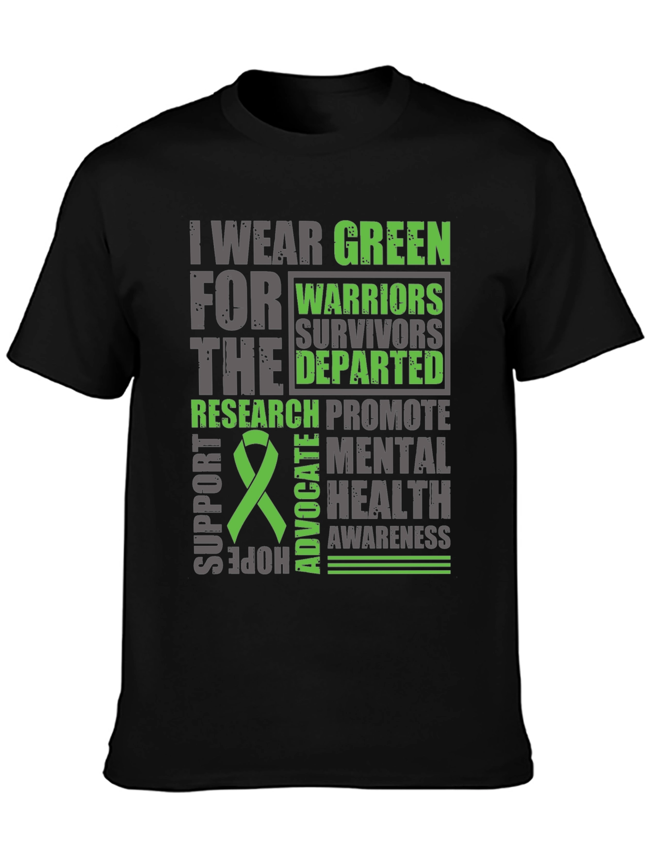 I Wear Green Mental Health Awareness T-Shirt