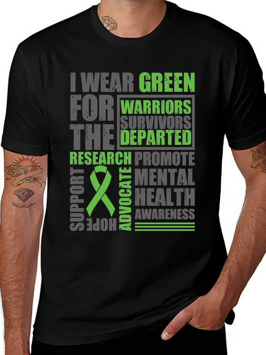 I Wear Green Mental Health Awareness T-Shirt
