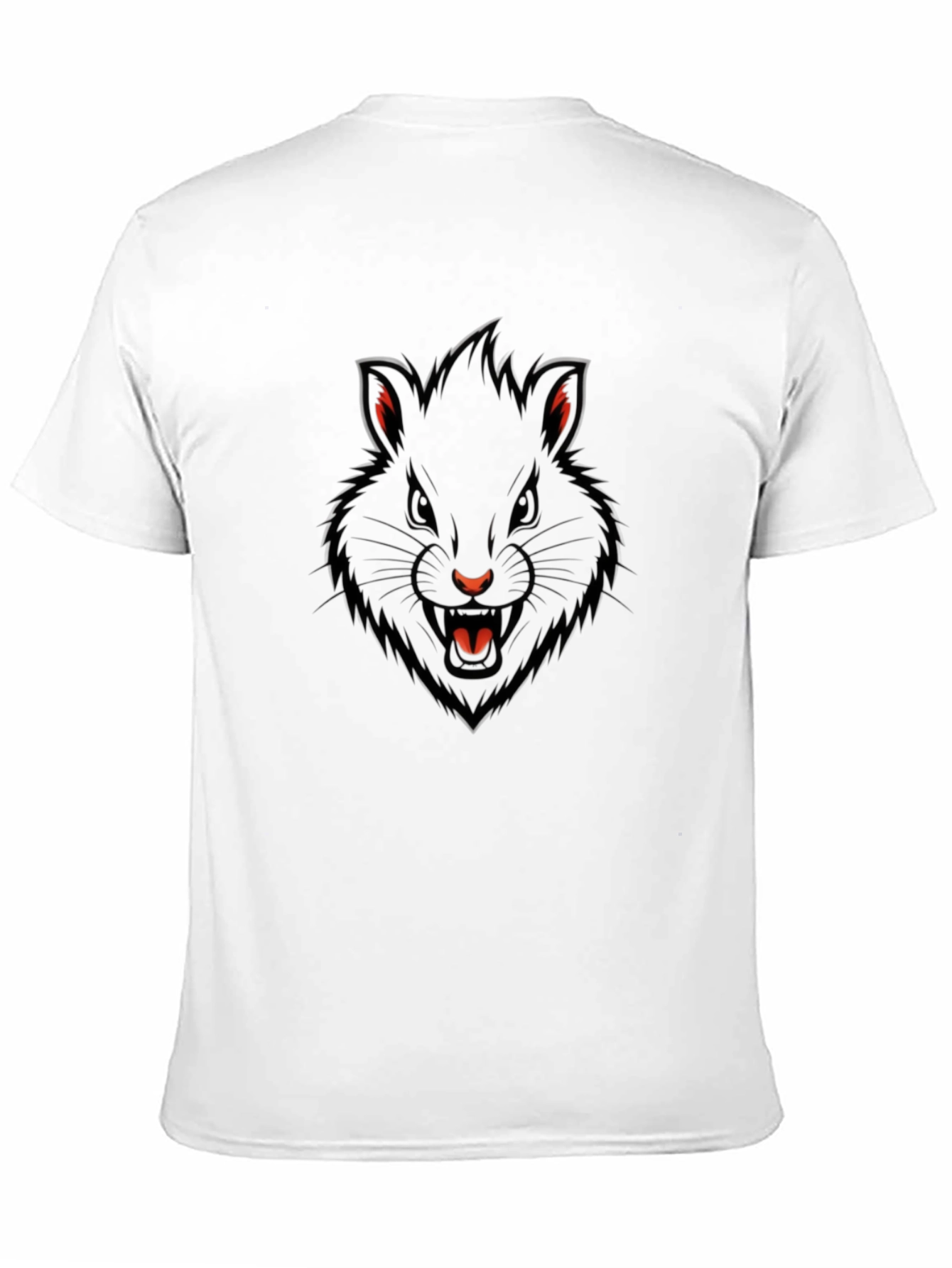 Mens Black T-Shirt with Fierce Rodent Graphic