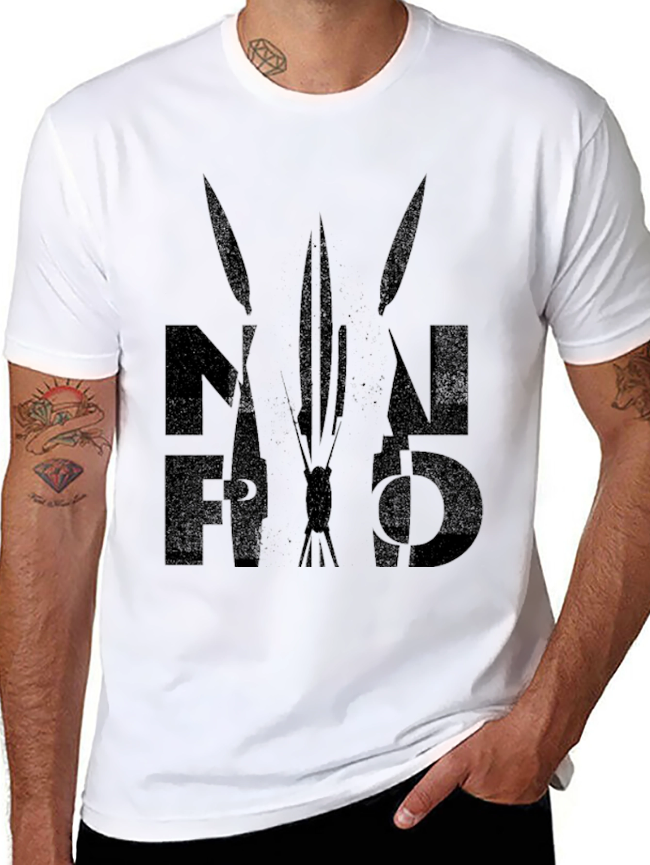 Mens Black Graphic Tee - NAF FFO Design