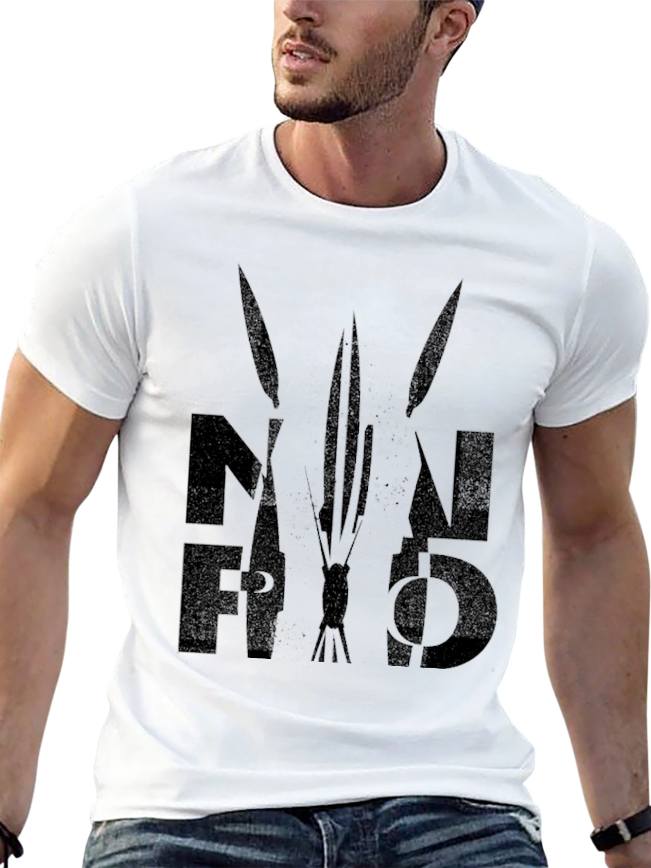 Mens Black Graphic Tee - NAF FFO Design