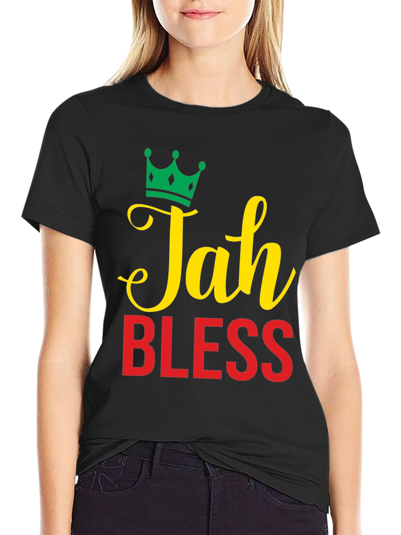 Jah Bless Graphic Tee - Reggae Inspired Design