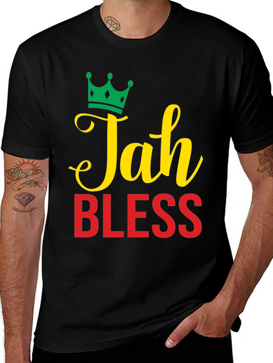 Jah Bless Graphic Tee - Reggae Inspired Design