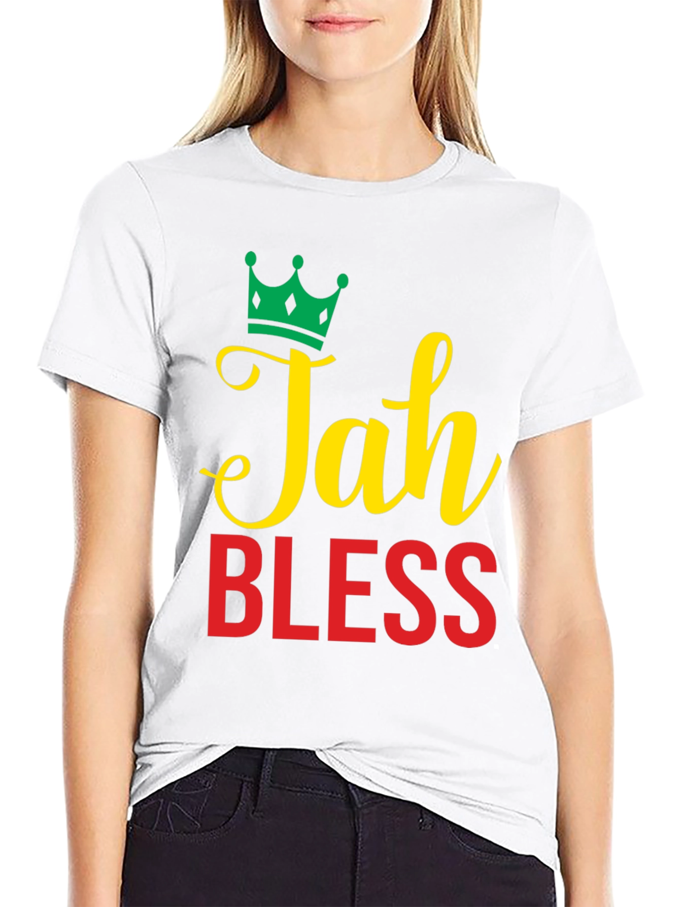 Jah Bless Graphic Tee - Reggae Inspired Design
