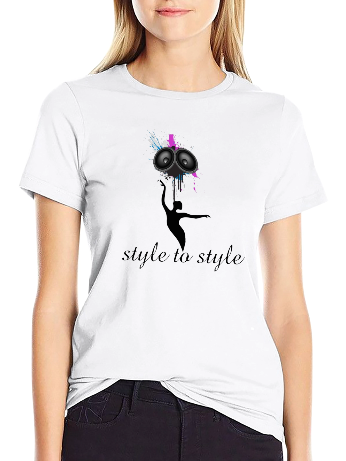Stylish Black Graphic Tee - Style to Style