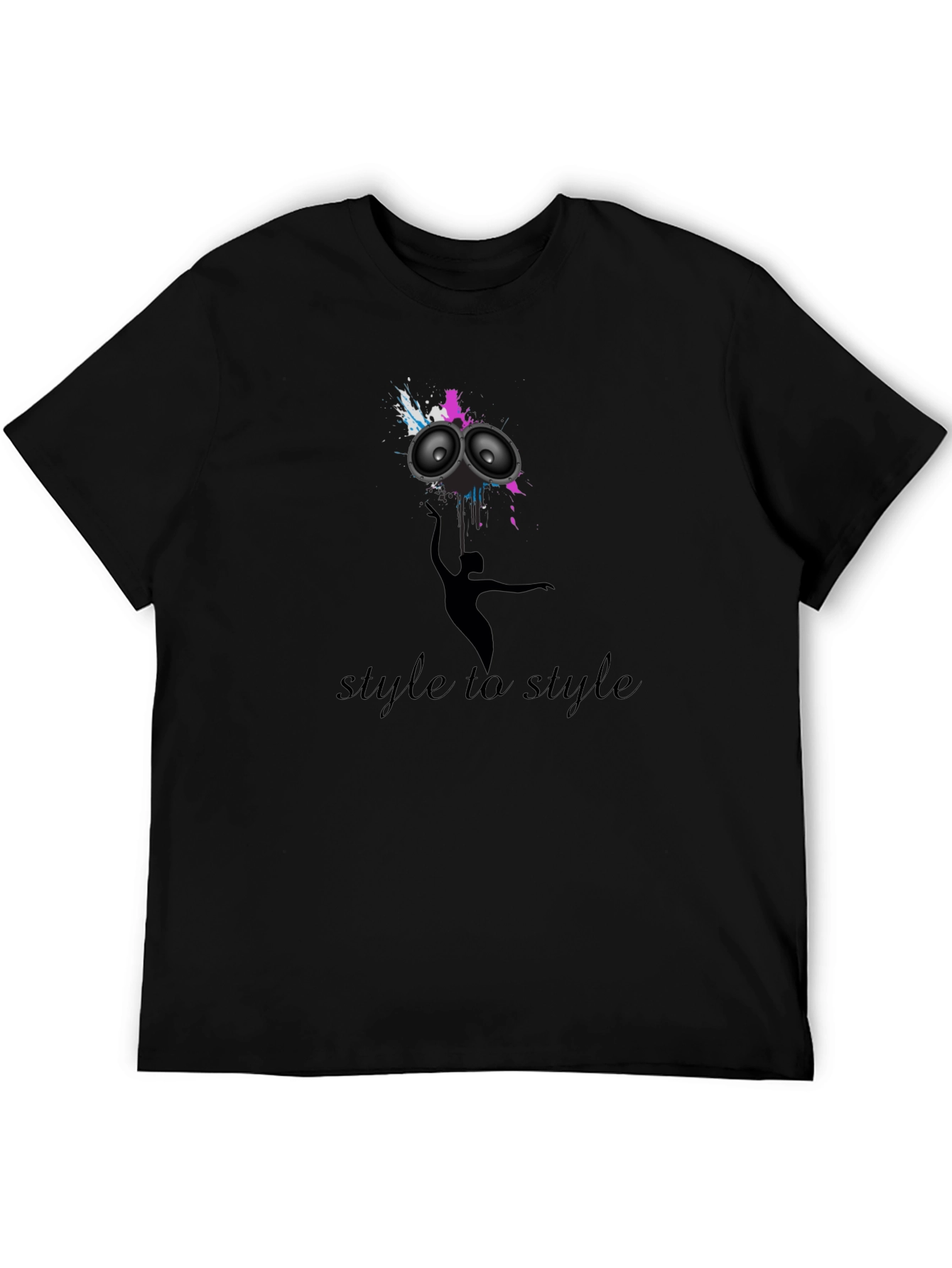 Stylish Black Graphic Tee - Style to Style