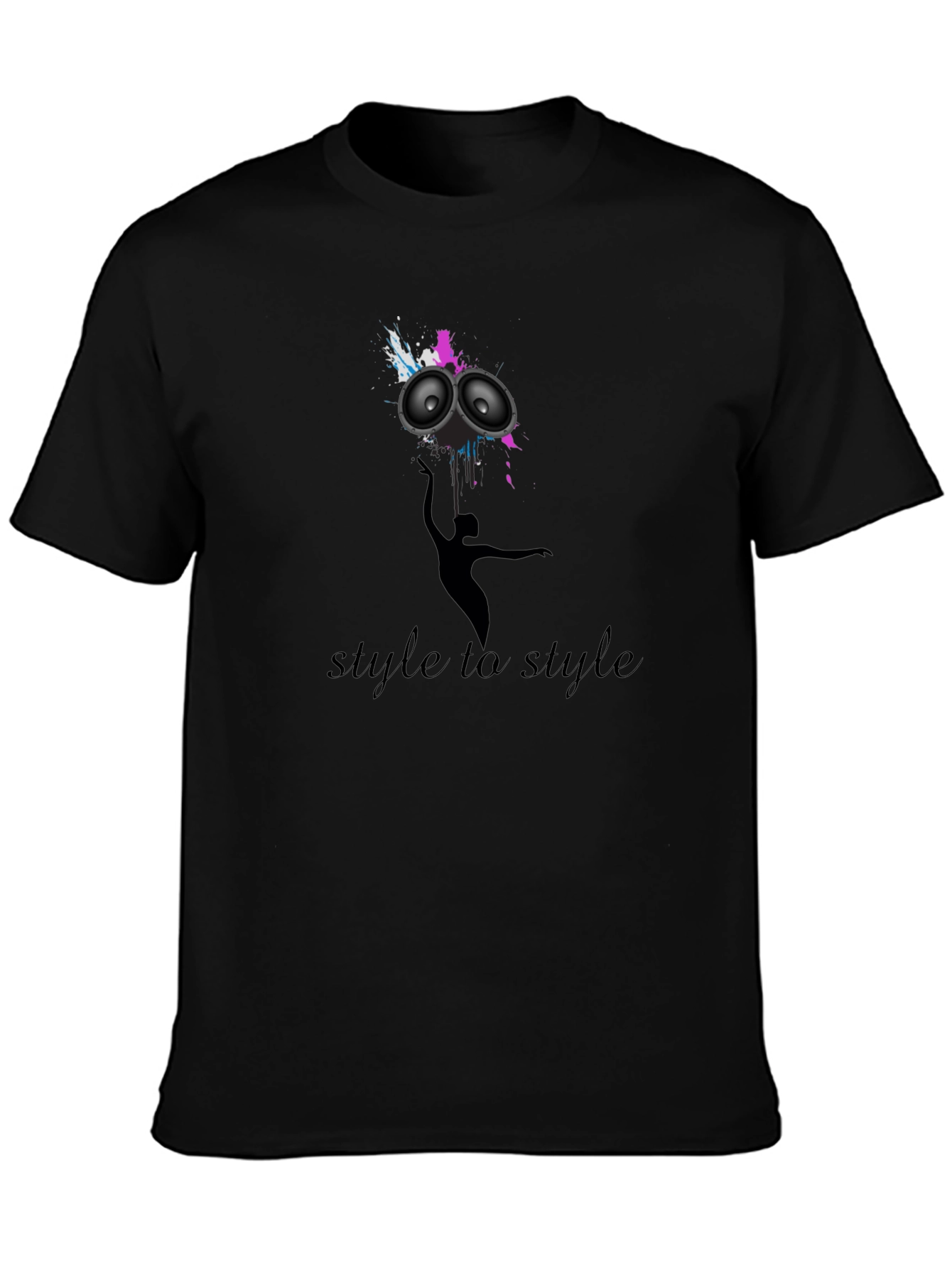 Stylish Black Graphic Tee - Style to Style