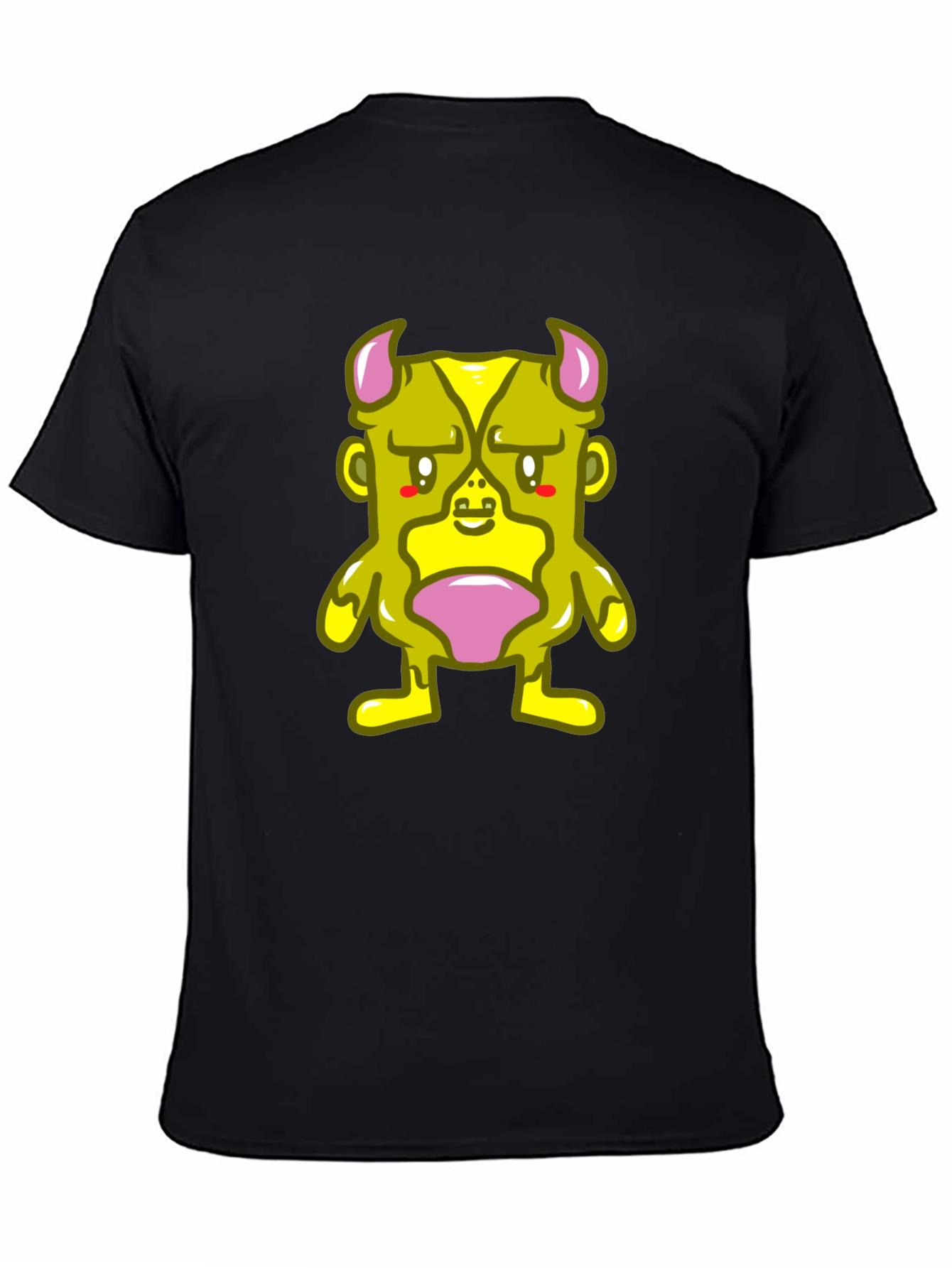 Monster Graphic Tee - Black Cotton Blend