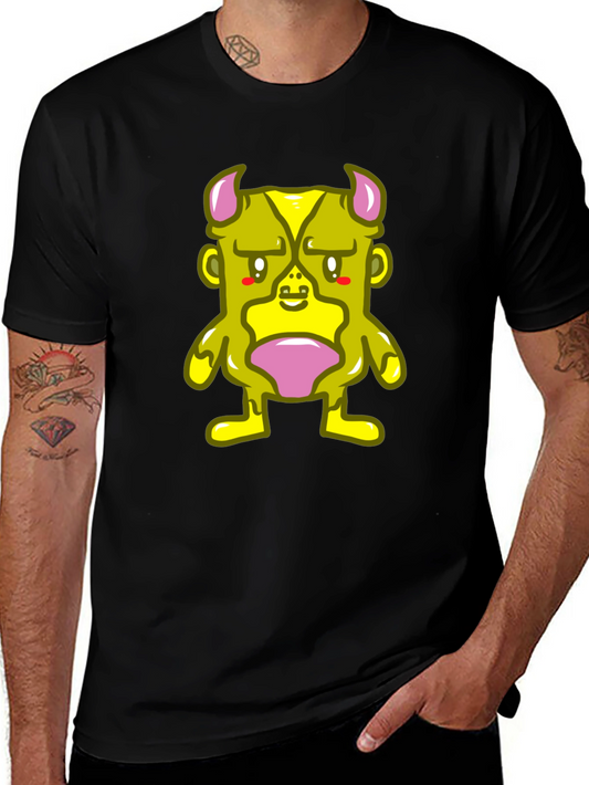 Monster Graphic Tee - Black Cotton Blend