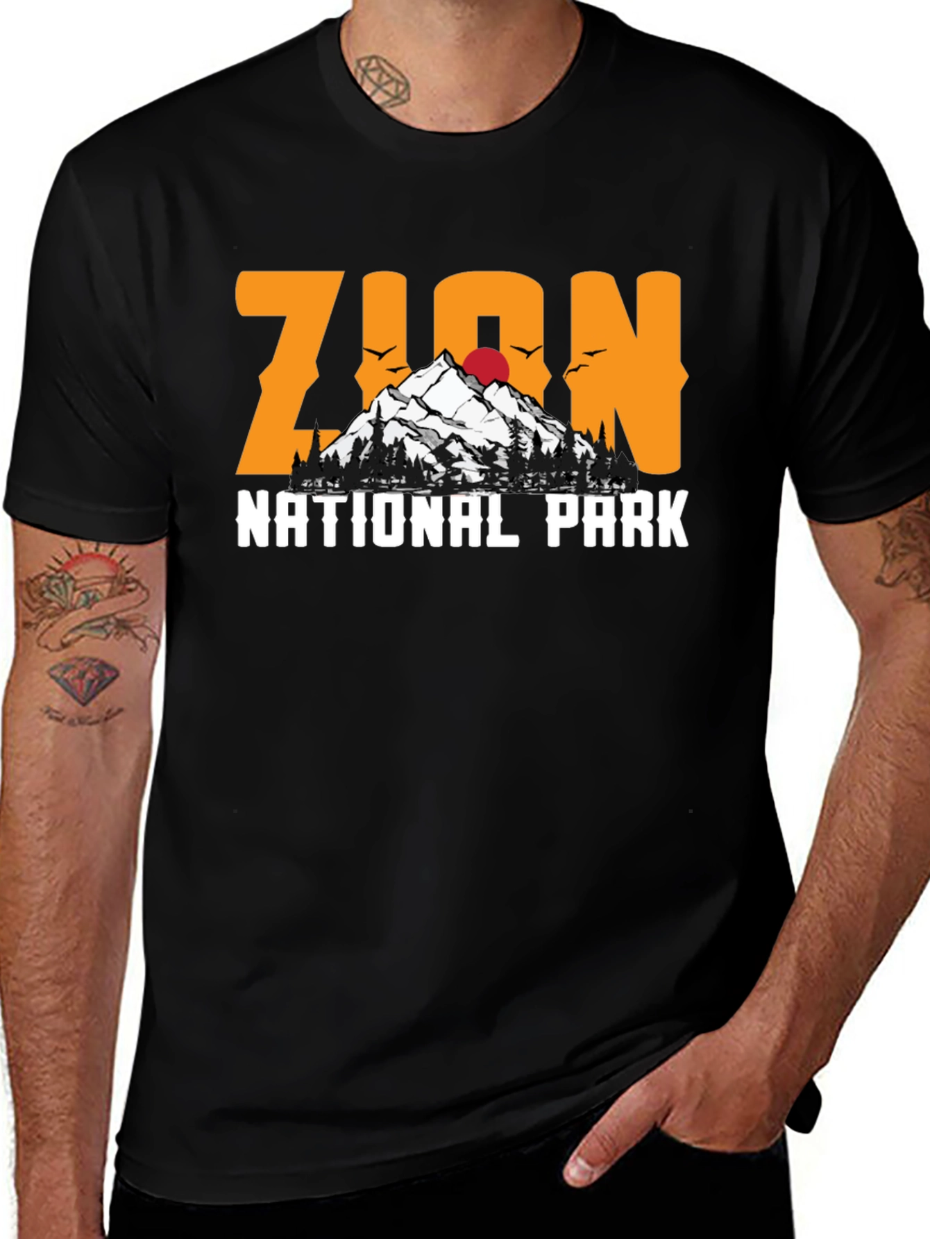 Zion National Park Graphic Tee - Black