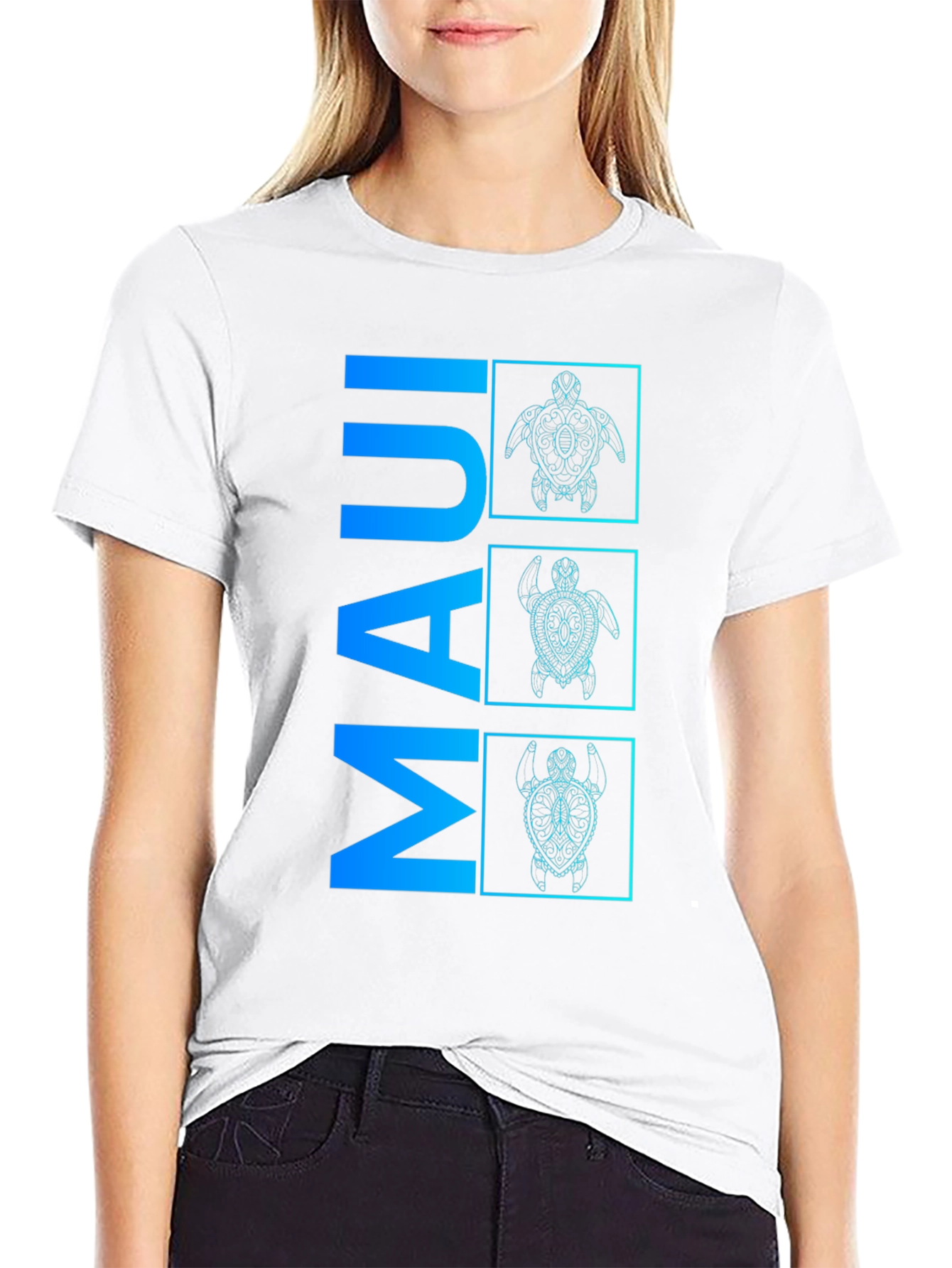 Maui Turtle Graphic Tee - Mens Black T-Shirt
