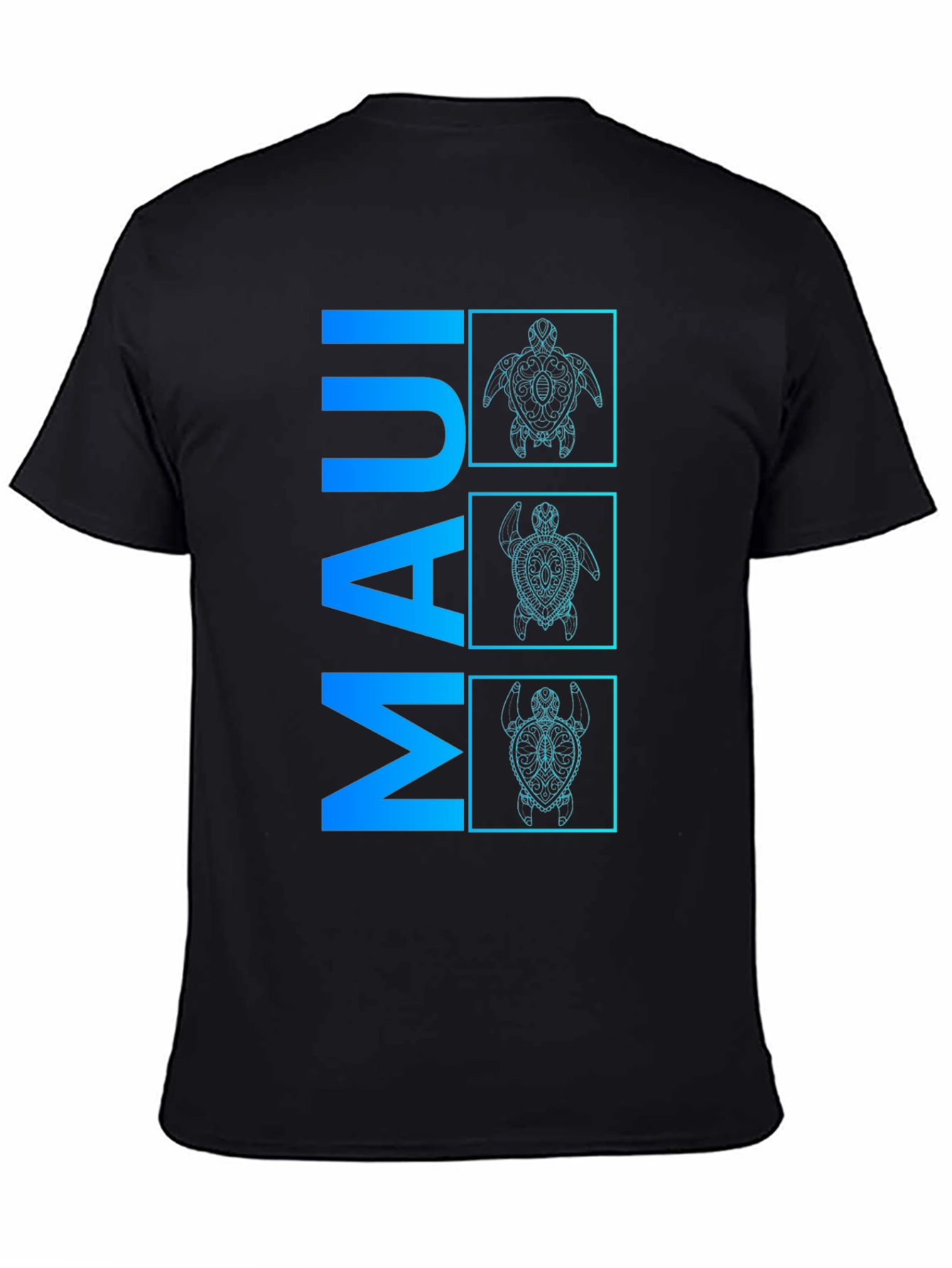 Maui Turtle Graphic Tee - Mens Black T-Shirt