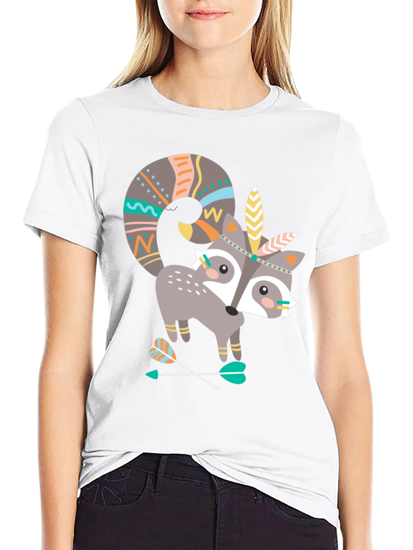 Tribal Raccoon T-Shirt