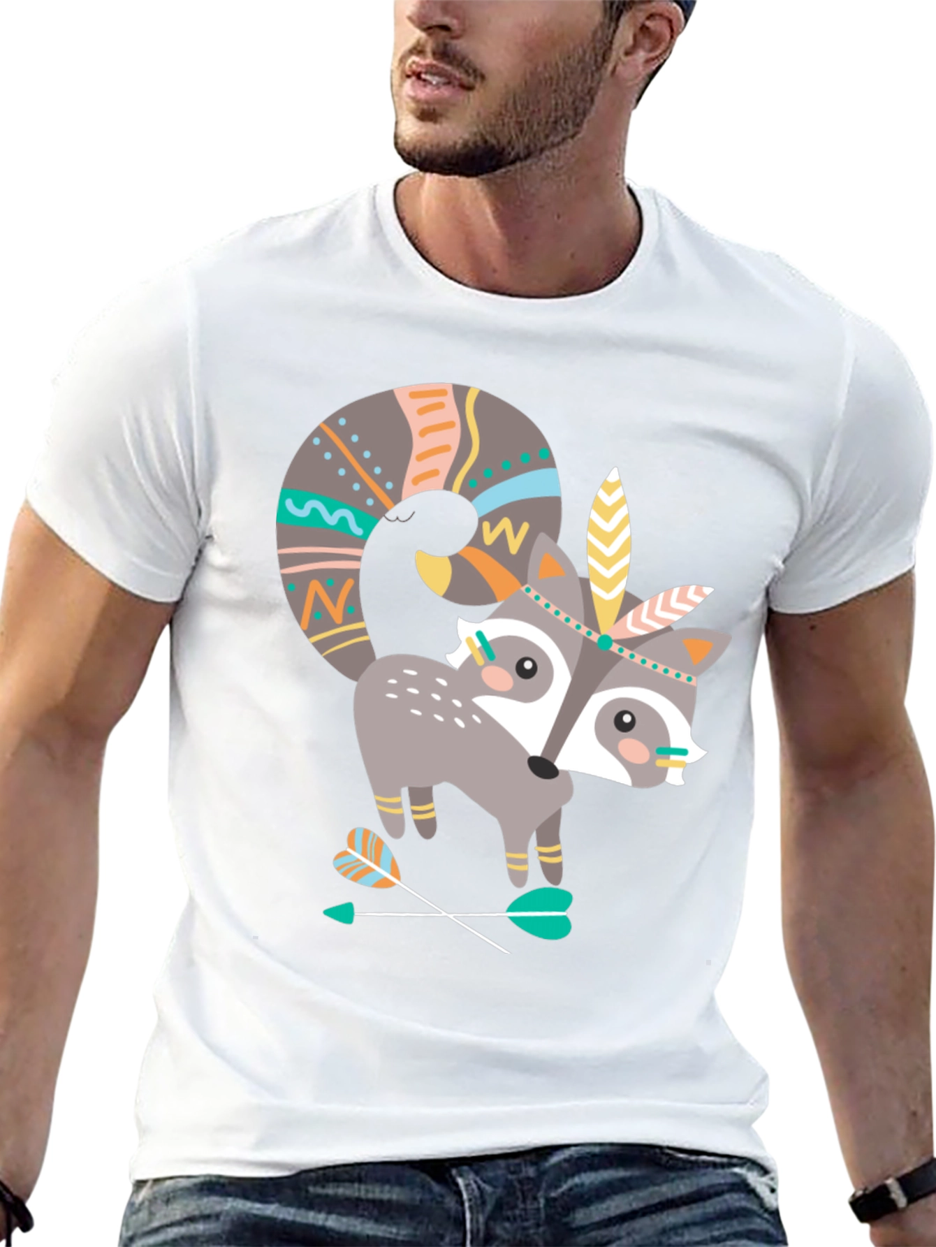 Tribal Raccoon T-Shirt