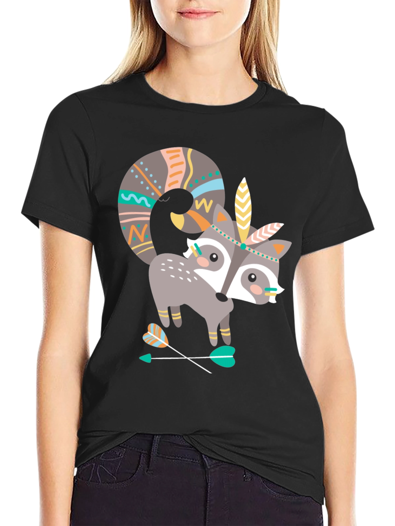 Tribal Raccoon T-Shirt