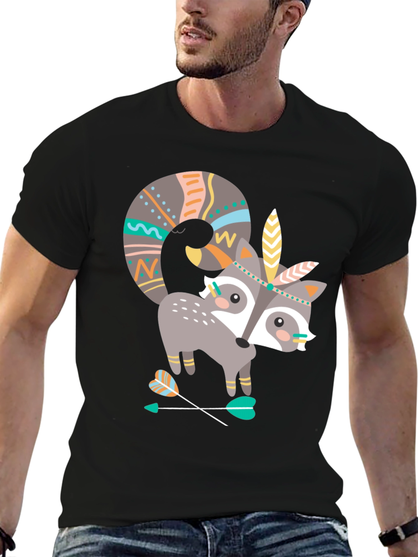 Tribal Raccoon T-Shirt