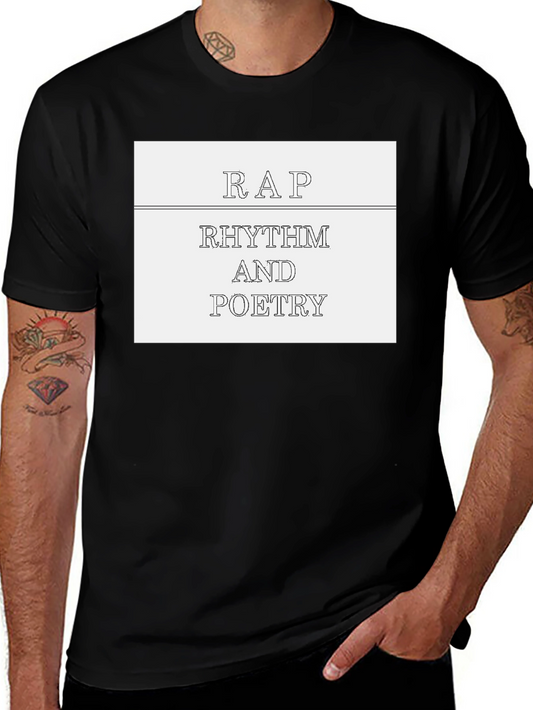 Rap Rhythm & Poetry Graphic Tee - Black Cotton T-Shirt