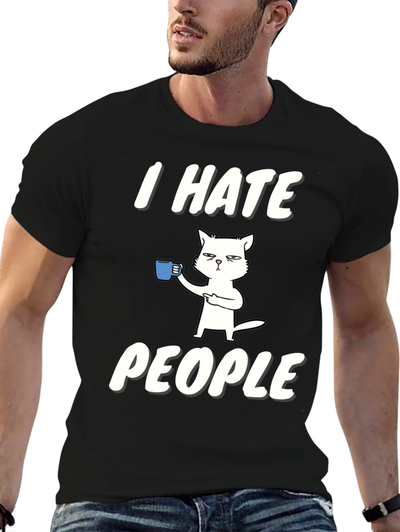 I Hate People Cat T-Shirt